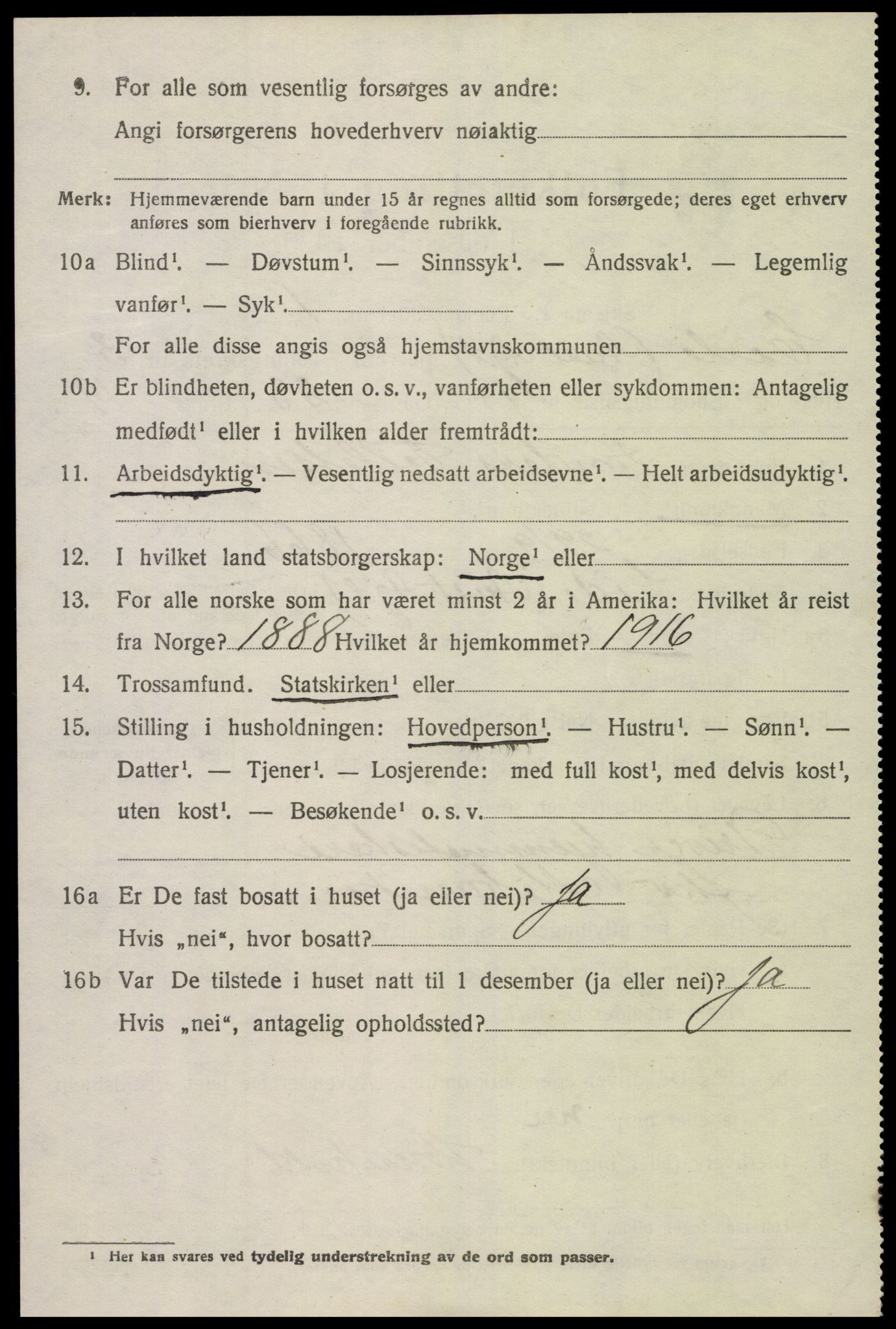 SAK, 1920 census for Eide, 1920, p. 1039