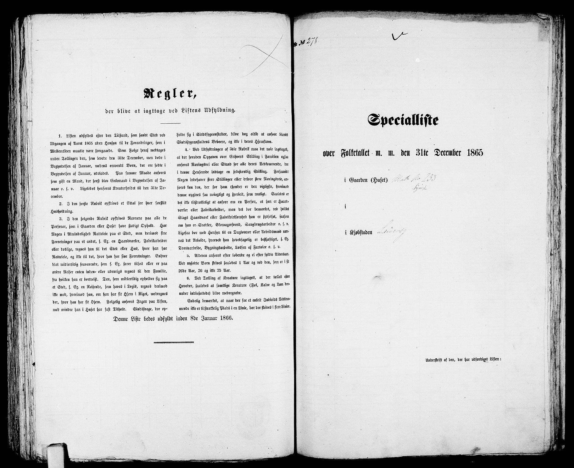 RA, 1865 census for Larvik, 1865, p. 574