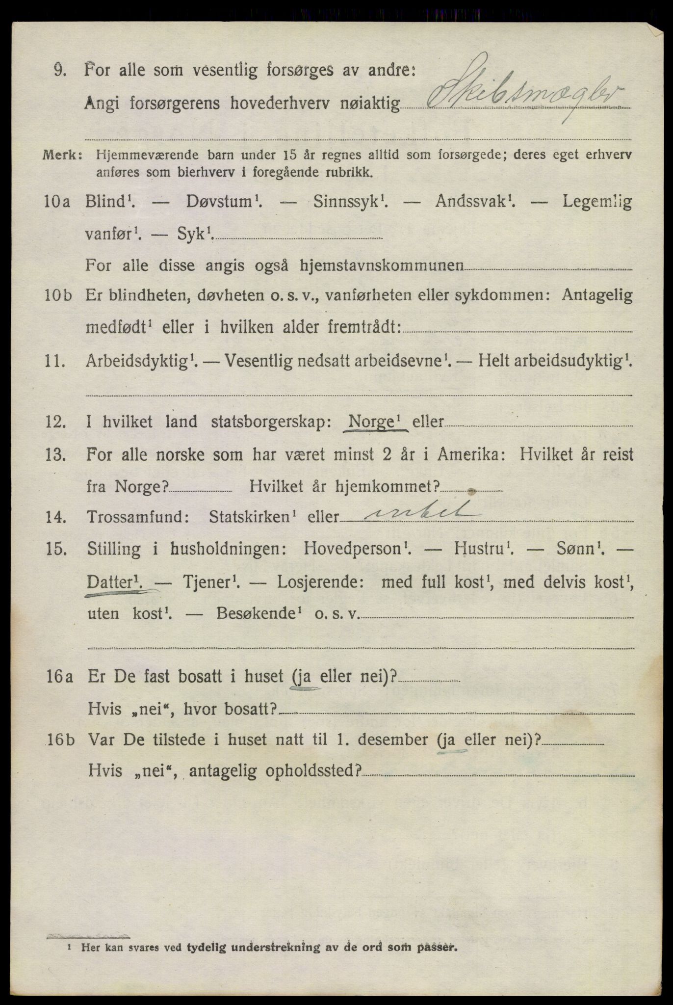 SAKO, 1920 census for Sandeherred, 1920, p. 20215