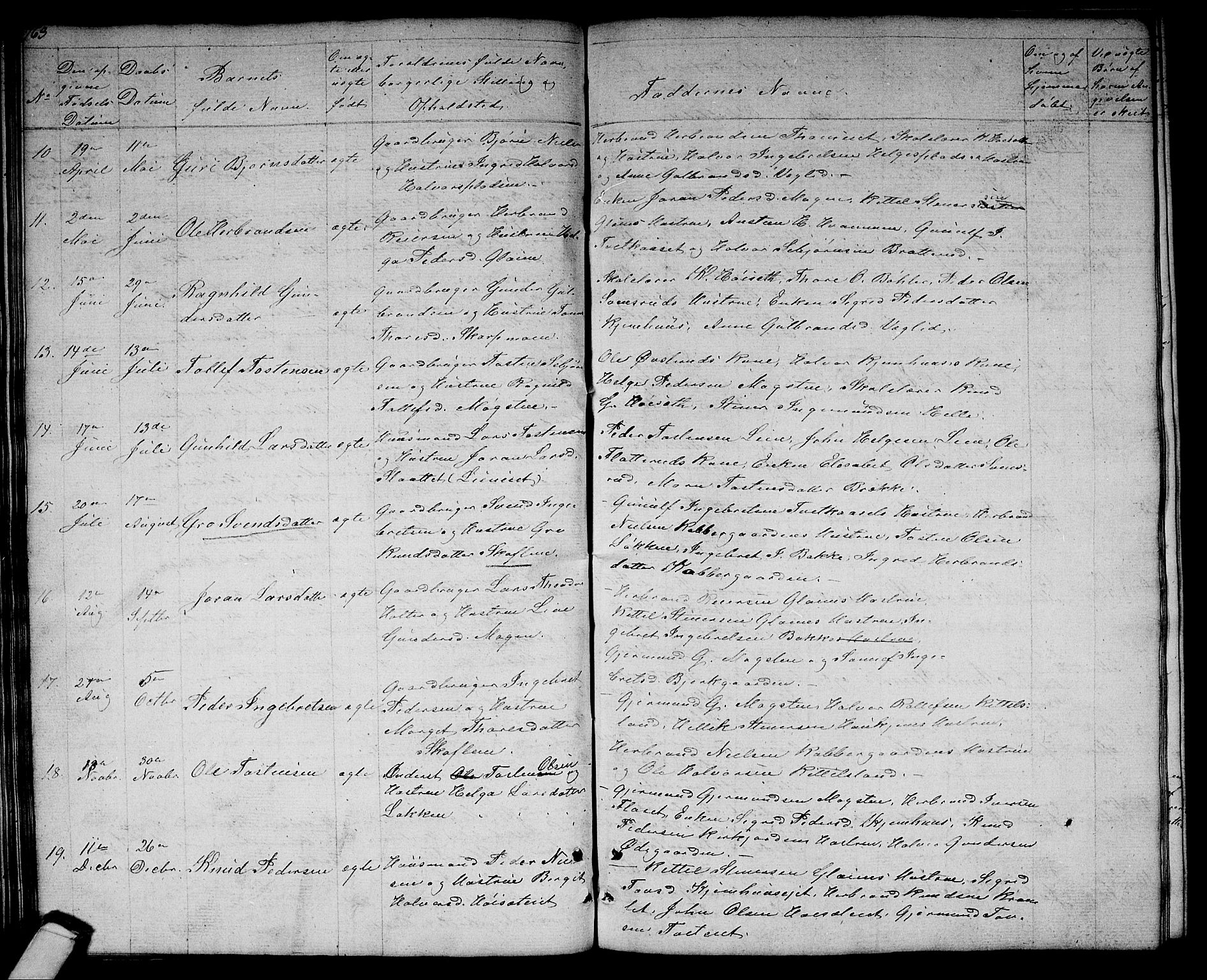 Rollag kirkebøker, AV/SAKO-A-240/G/Gb/L0001: Parish register (copy) no. II 1, 1836-1877, p. 63