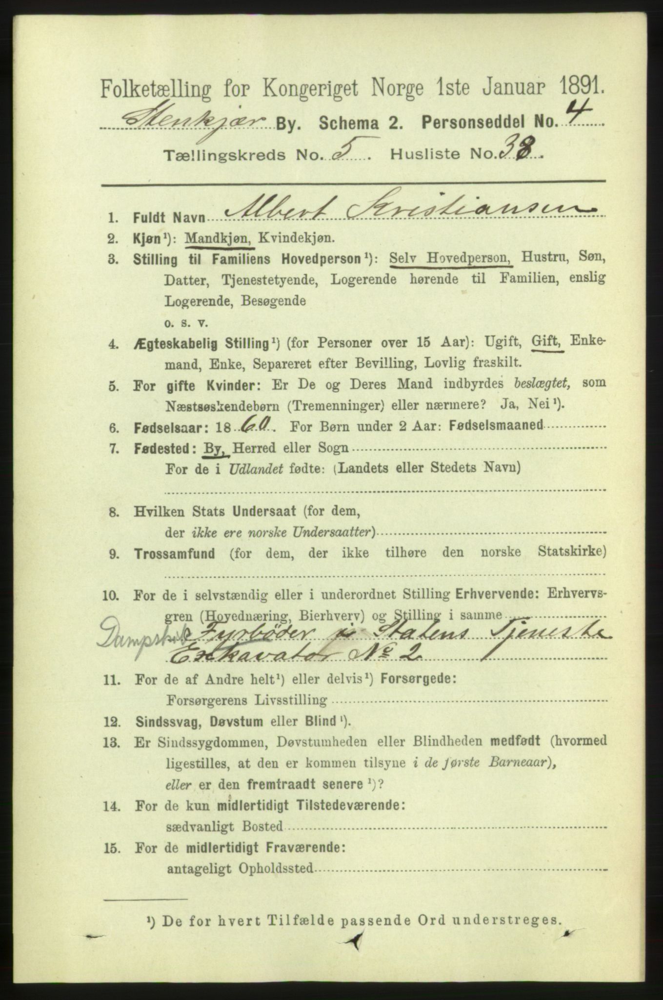 RA, 1891 census for 1702 Steinkjer, 1891, p. 2094