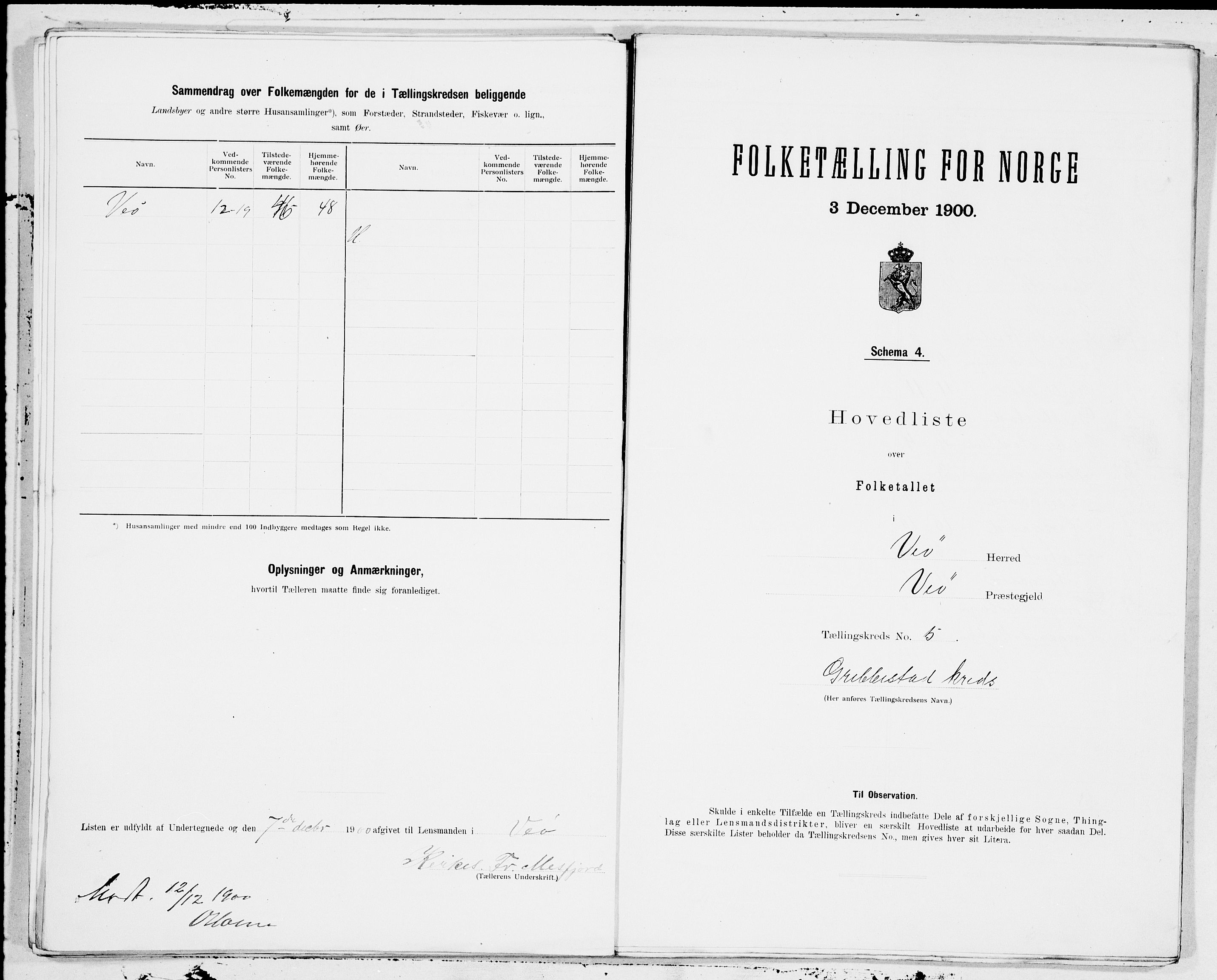 SAT, 1900 census for Veøy, 1900, p. 10