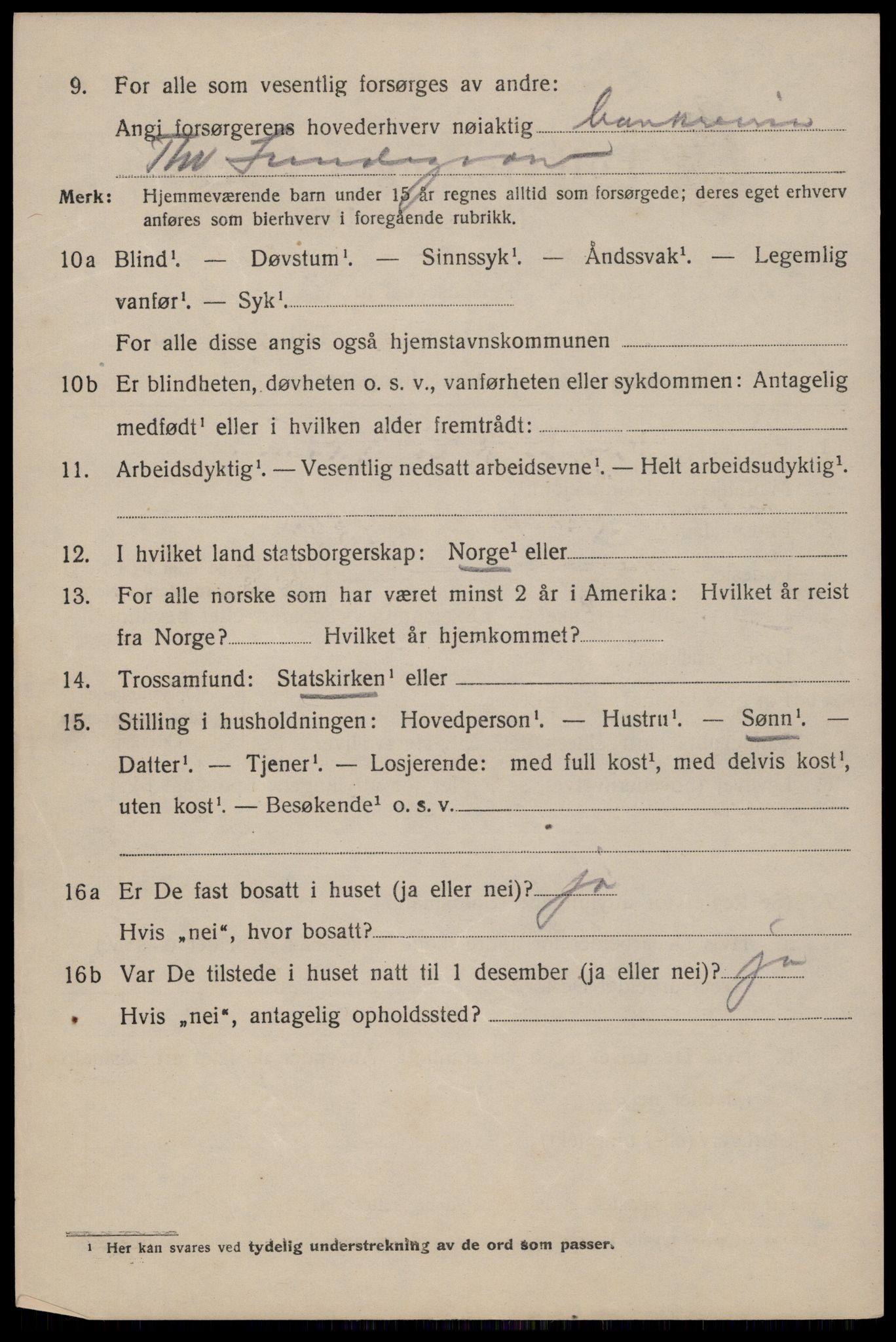 SAST, 1920 census for Haugesund, 1920, p. 17440