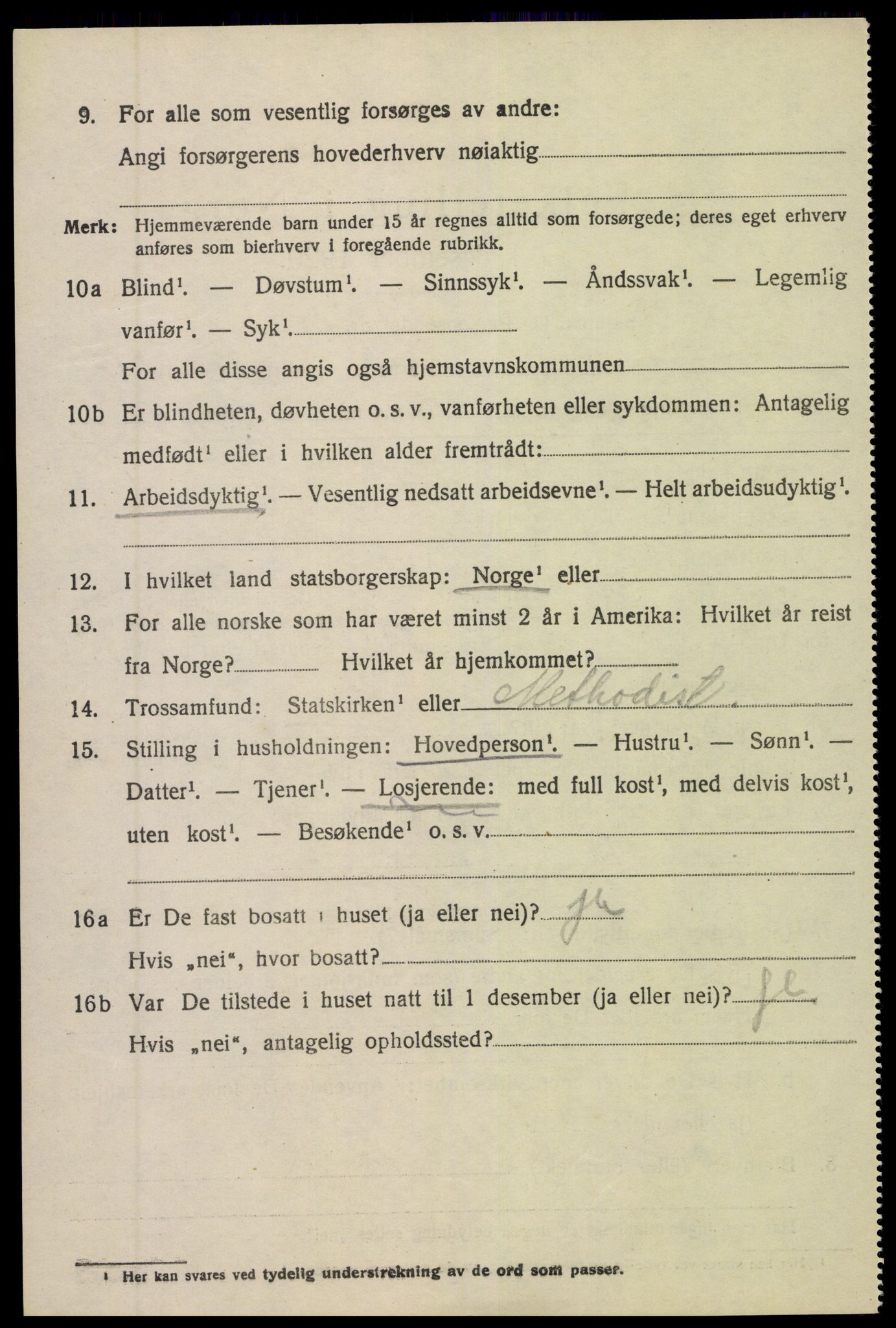 SAK, 1920 census for Øyestad, 1920, p. 9405