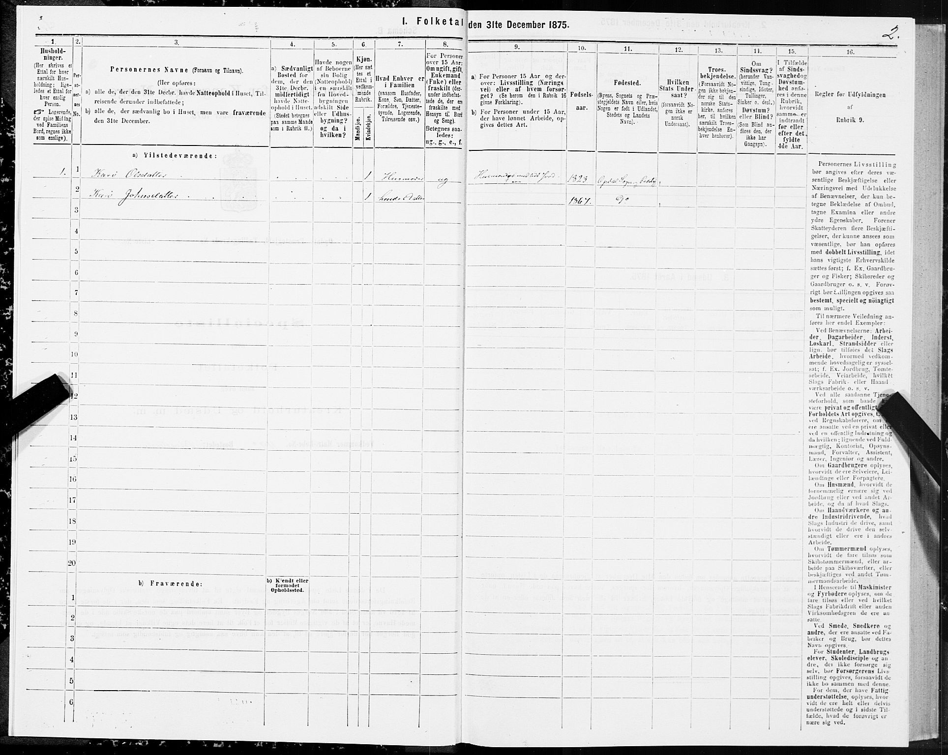 SAT, 1875 census for 1634P Oppdal, 1875, p. 5002