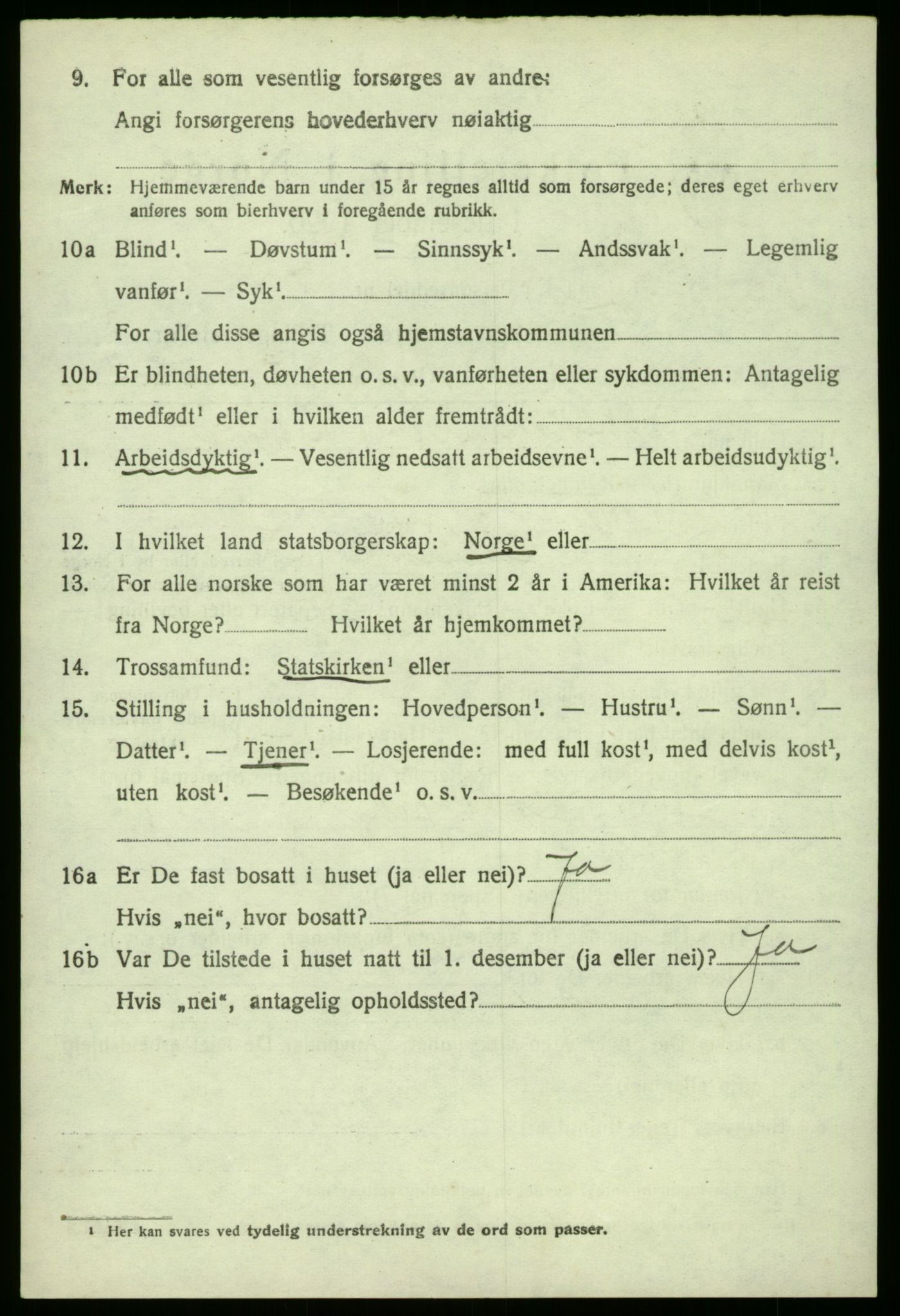 SAO, 1920 census for Torsnes, 1920, p. 2746