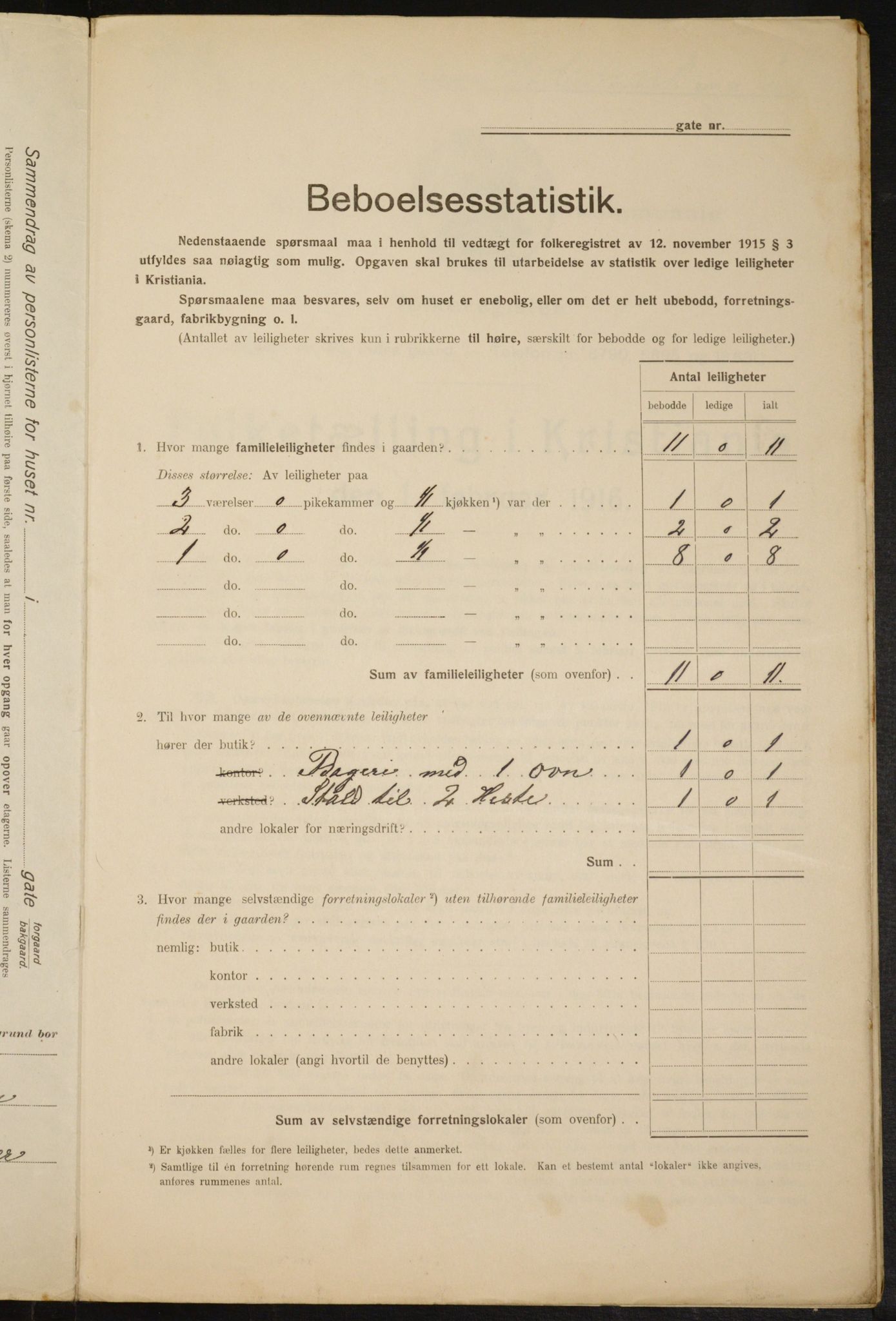 OBA, Municipal Census 1916 for Kristiania, 1916, p. 36268