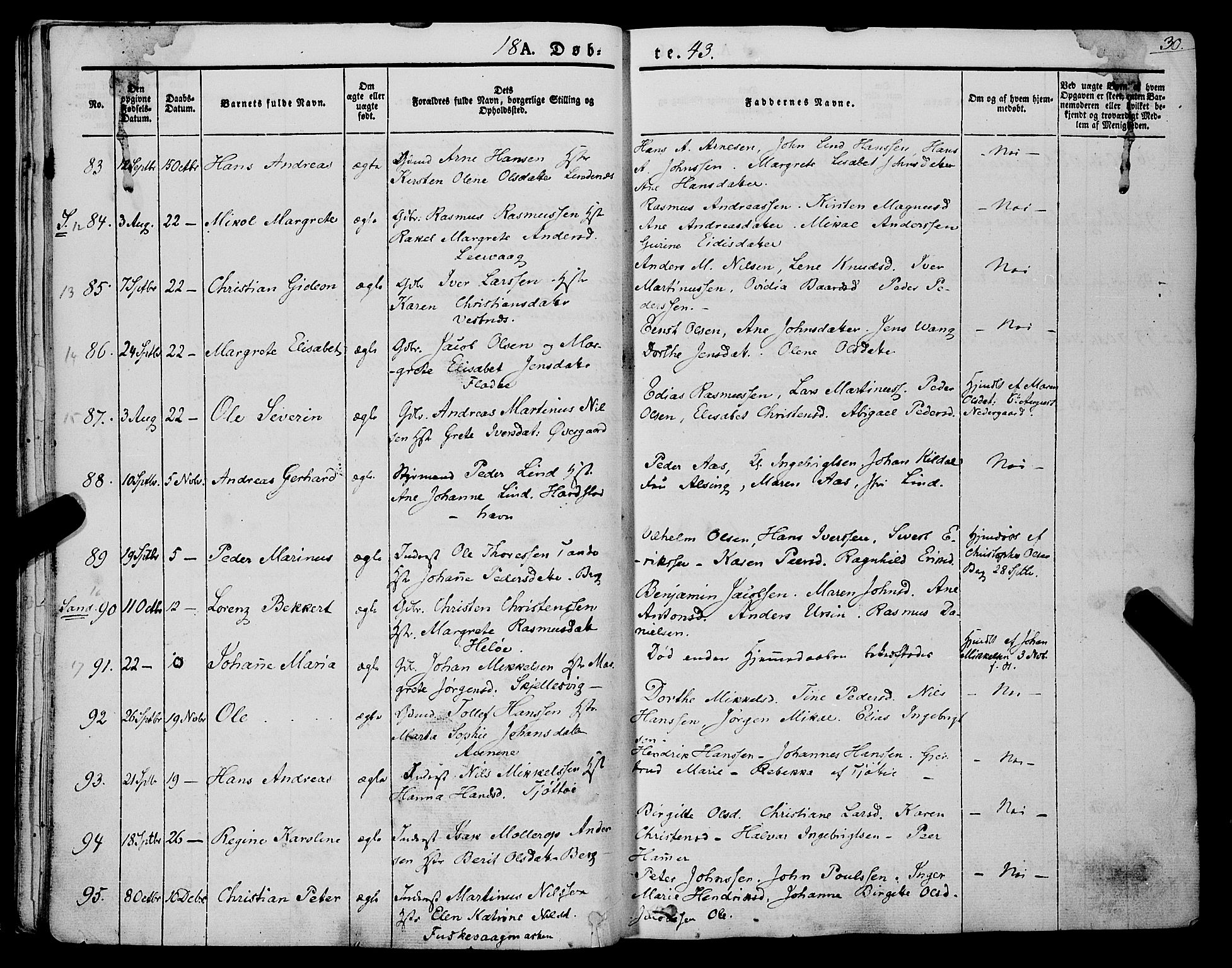 Trondenes sokneprestkontor, SATØ/S-1319/H/Ha/L0009kirke: Parish register (official) no. 9, 1841-1852, p. 30