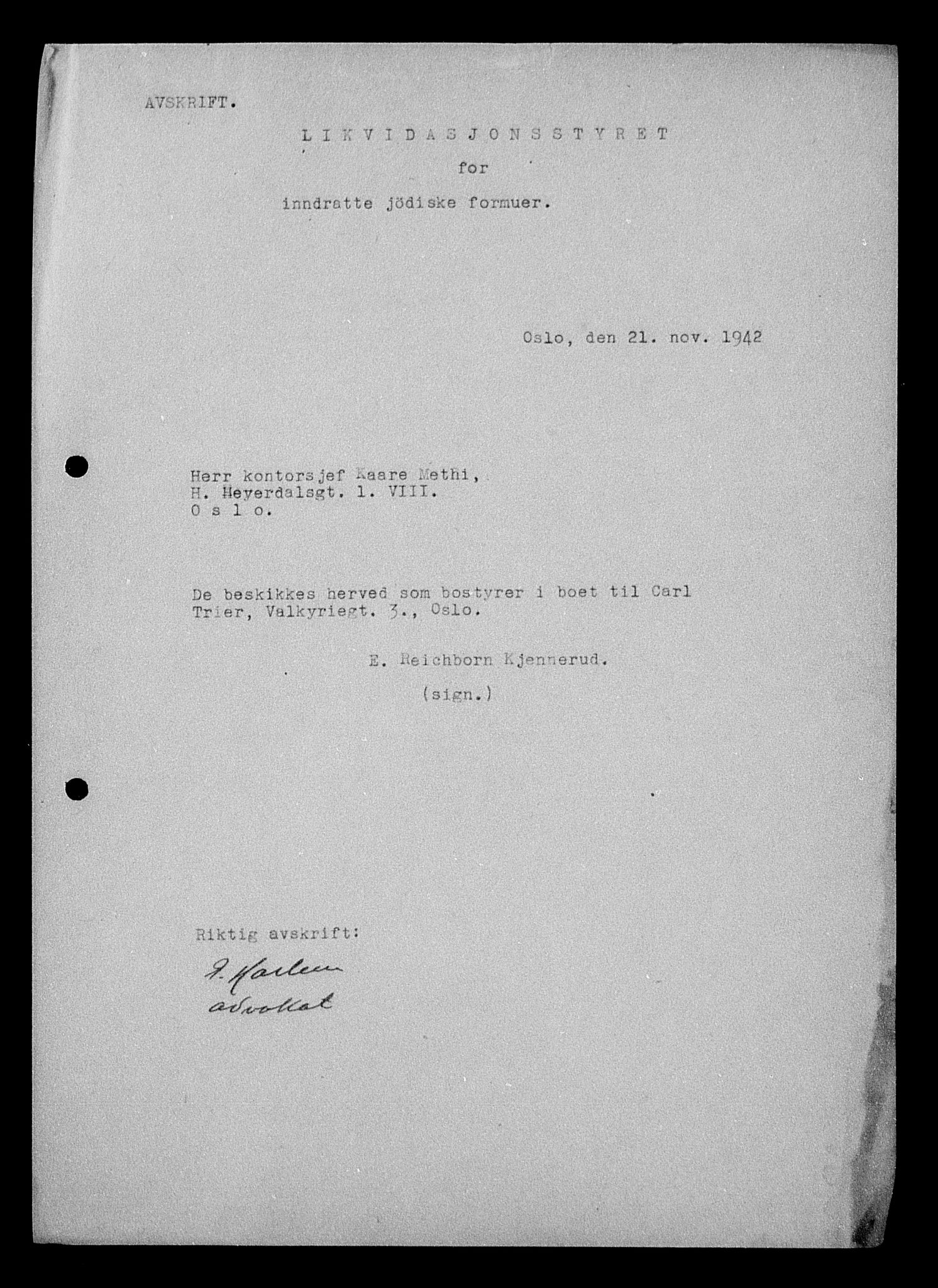 Justisdepartementet, Tilbakeføringskontoret for inndratte formuer, AV/RA-S-1564/H/Hc/Hcc/L0984: --, 1945-1947, p. 324