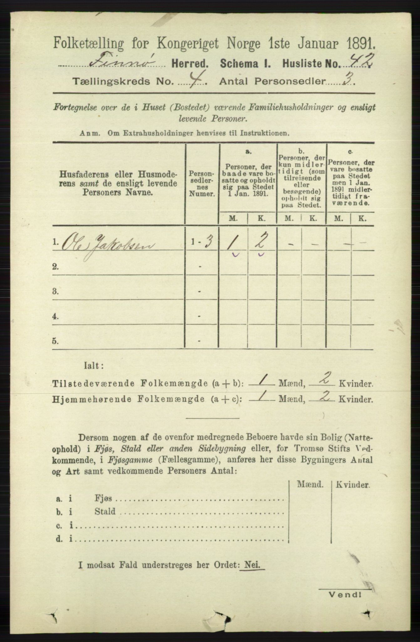 RA, 1891 census for 1141 Finnøy, 1891, p. 819