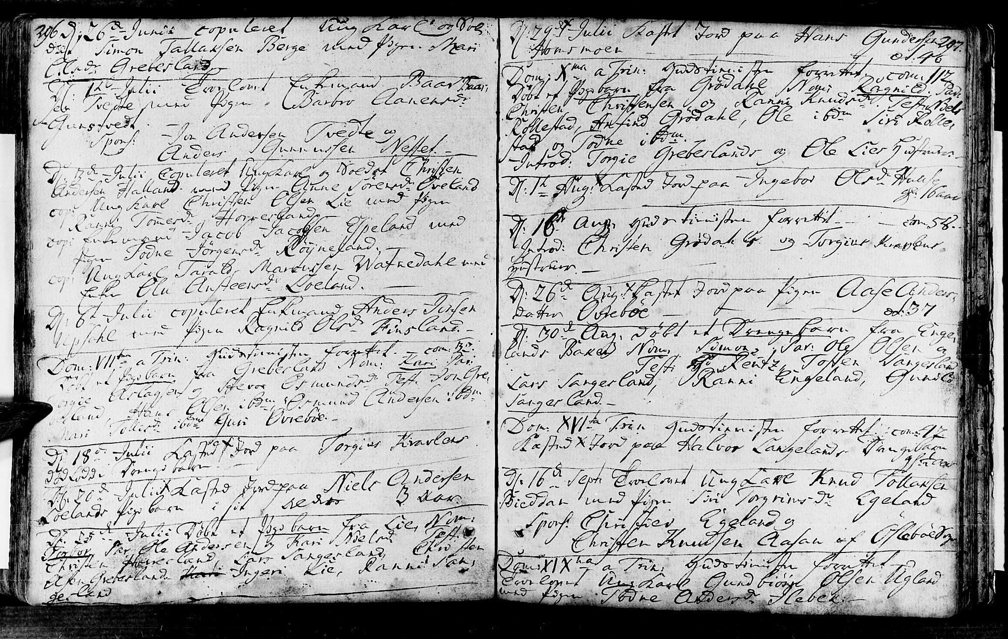 Vennesla sokneprestkontor, AV/SAK-1111-0045/Fa/Fac/L0001: Parish register (official) no. A 1, 1743-1784, p. 296-297