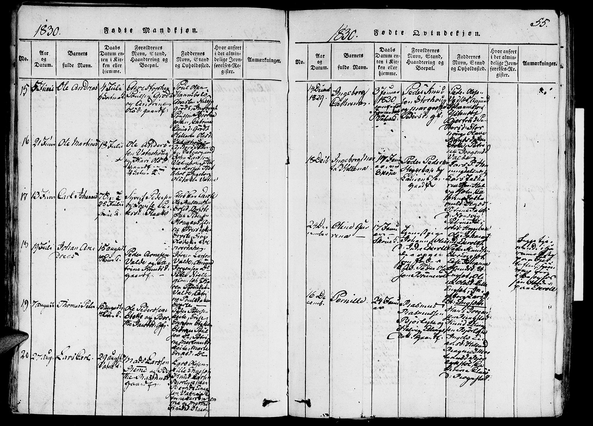 Ministerialprotokoller, klokkerbøker og fødselsregistre - Møre og Romsdal, AV/SAT-A-1454/524/L0351: Parish register (official) no. 524A03, 1816-1838, p. 55