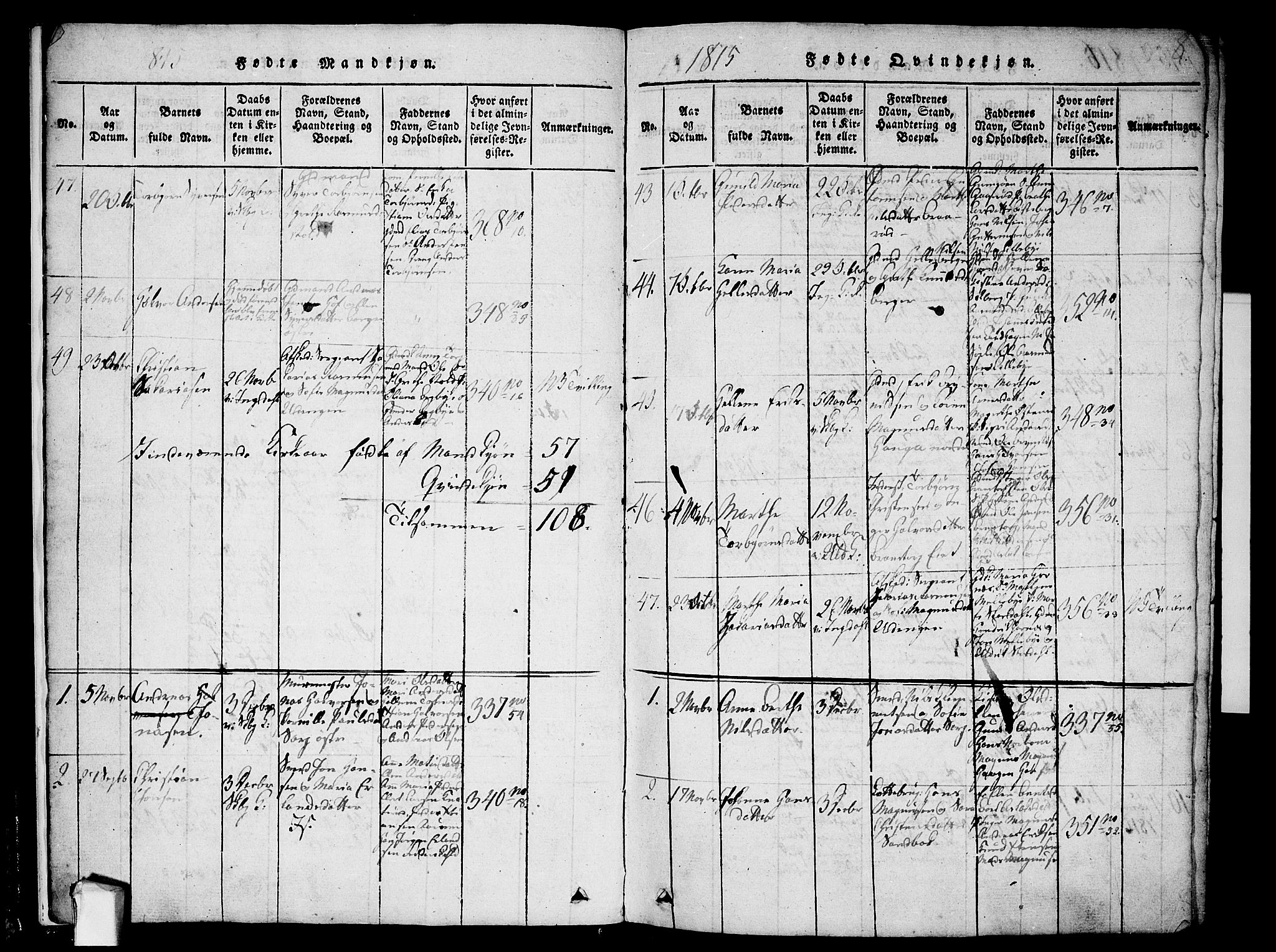 Skjeberg prestekontor Kirkebøker, SAO/A-10923/F/Fa/L0004: Parish register (official) no. I 4, 1815-1830, p. 8