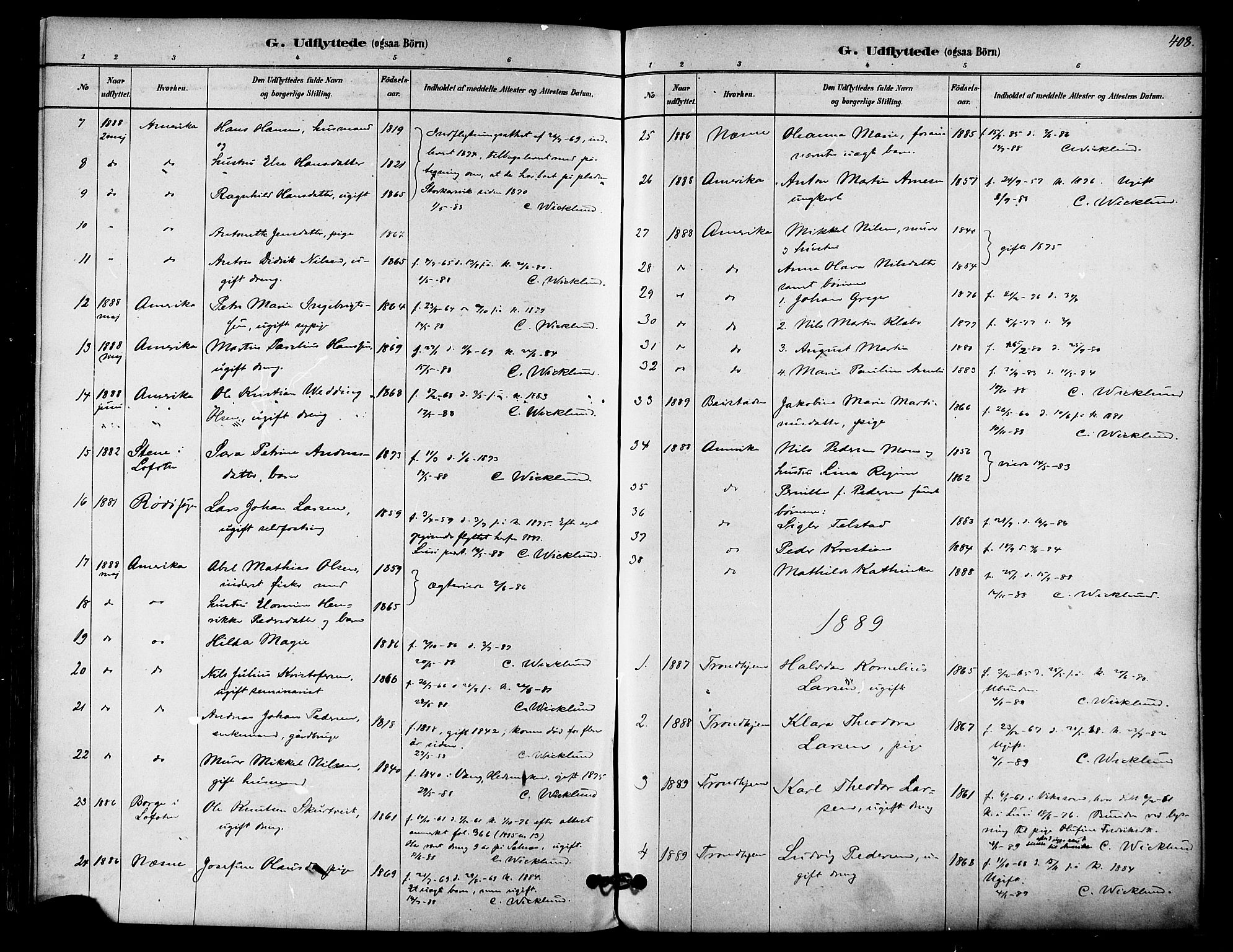 Ministerialprotokoller, klokkerbøker og fødselsregistre - Nordland, SAT/A-1459/839/L0568: Parish register (official) no. 839A05, 1880-1902, p. 408