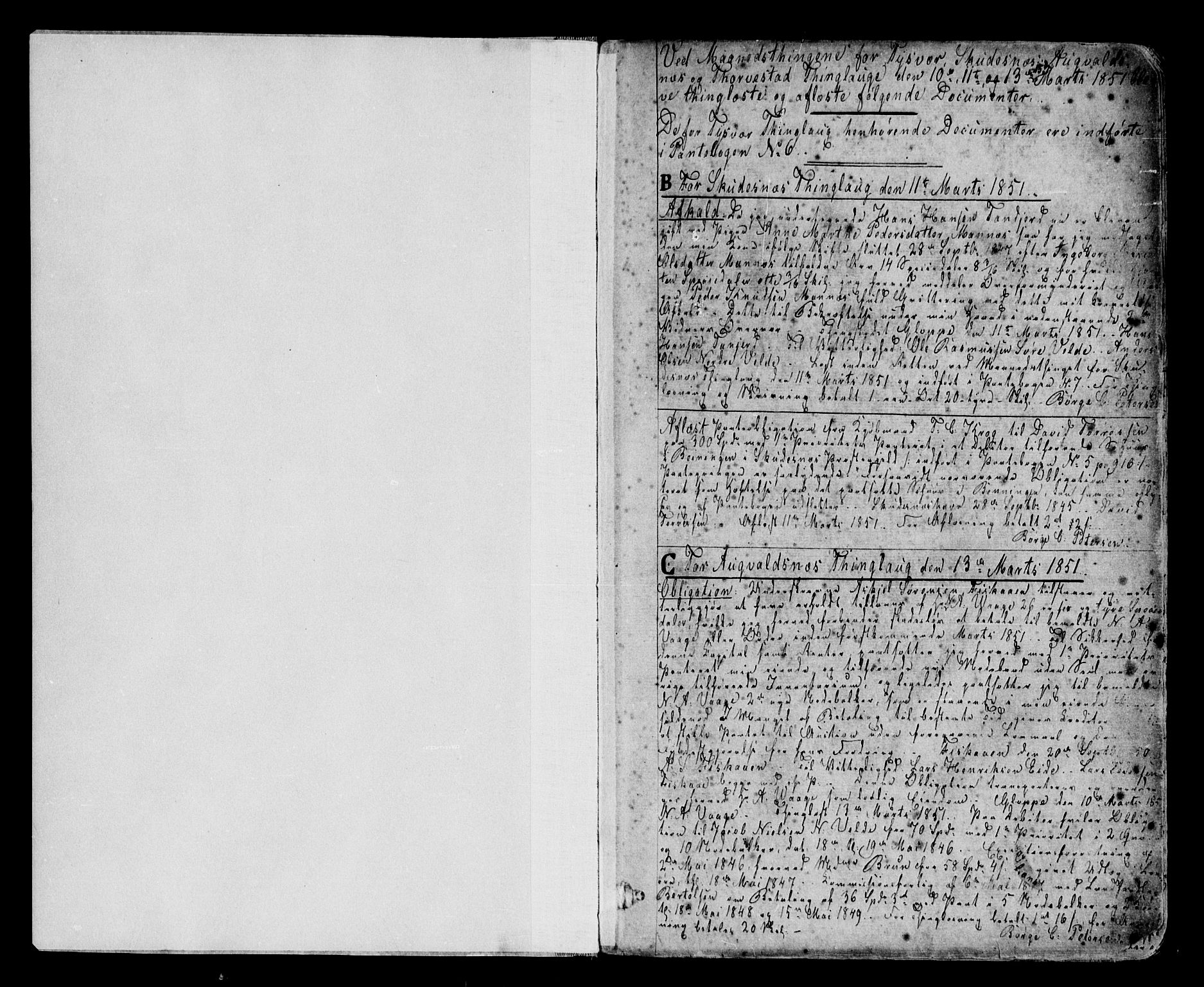 Karmsund sorenskriveri, SAST/A-100311/01/II/IIB/L0012: Mortgage book no. 7P, 1851-1854, p. 0-1