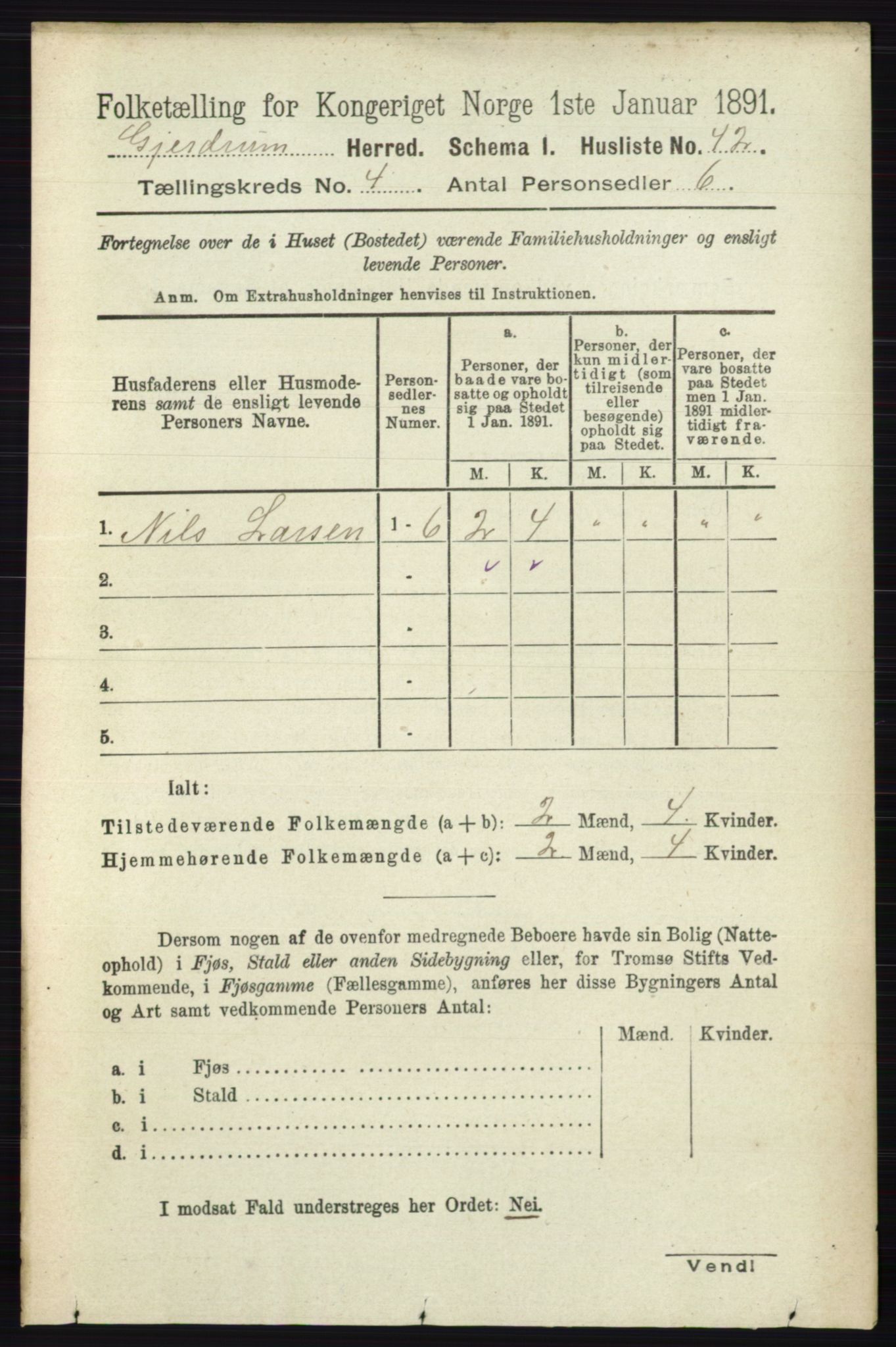 RA, 1891 census for 0234 Gjerdrum, 1891, p. 1791