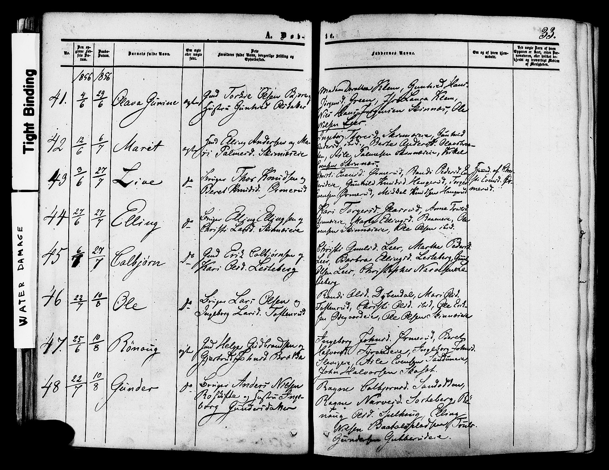 Krødsherad kirkebøker, AV/SAKO-A-19/F/Fa/L0003: Parish register (official) no. 3, 1851-1872, p. 33