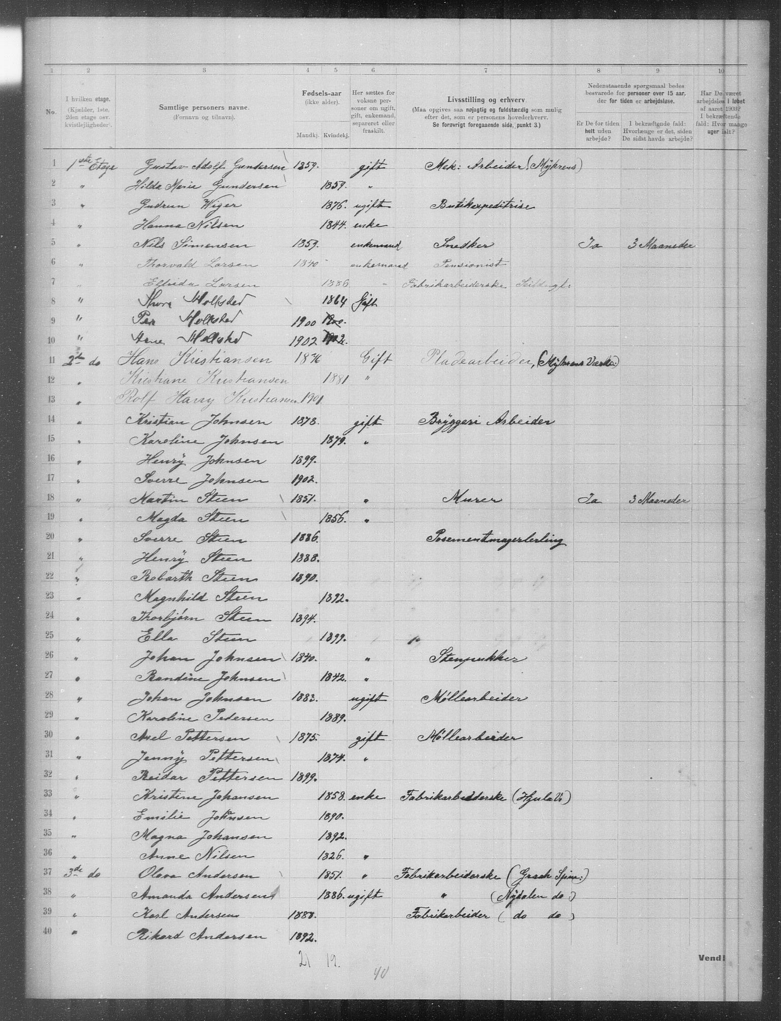 OBA, Municipal Census 1903 for Kristiania, 1903, p. 4972