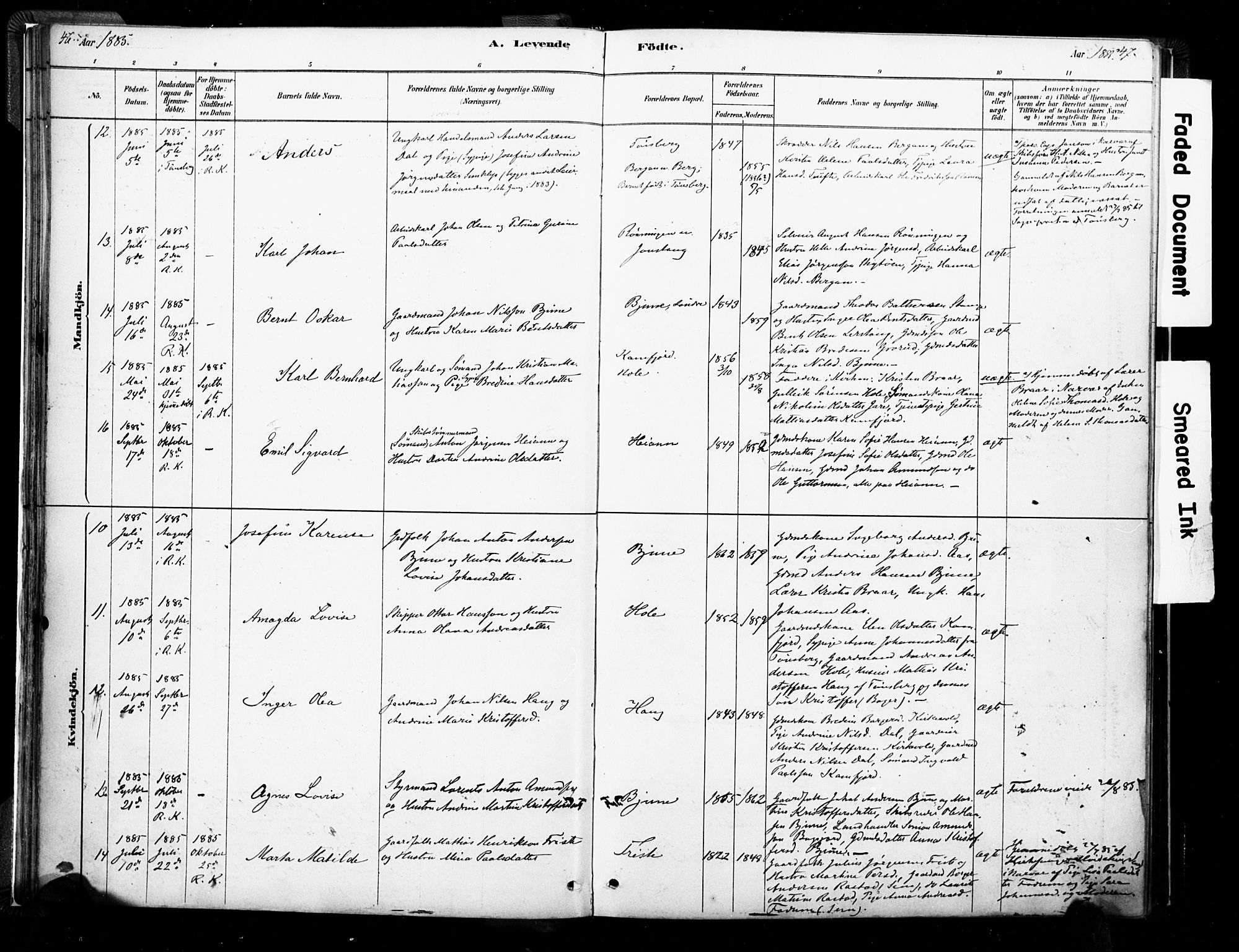 Ramnes kirkebøker, AV/SAKO-A-314/F/Fa/L0007: Parish register (official) no. I 7, 1878-1895, p. 46-47