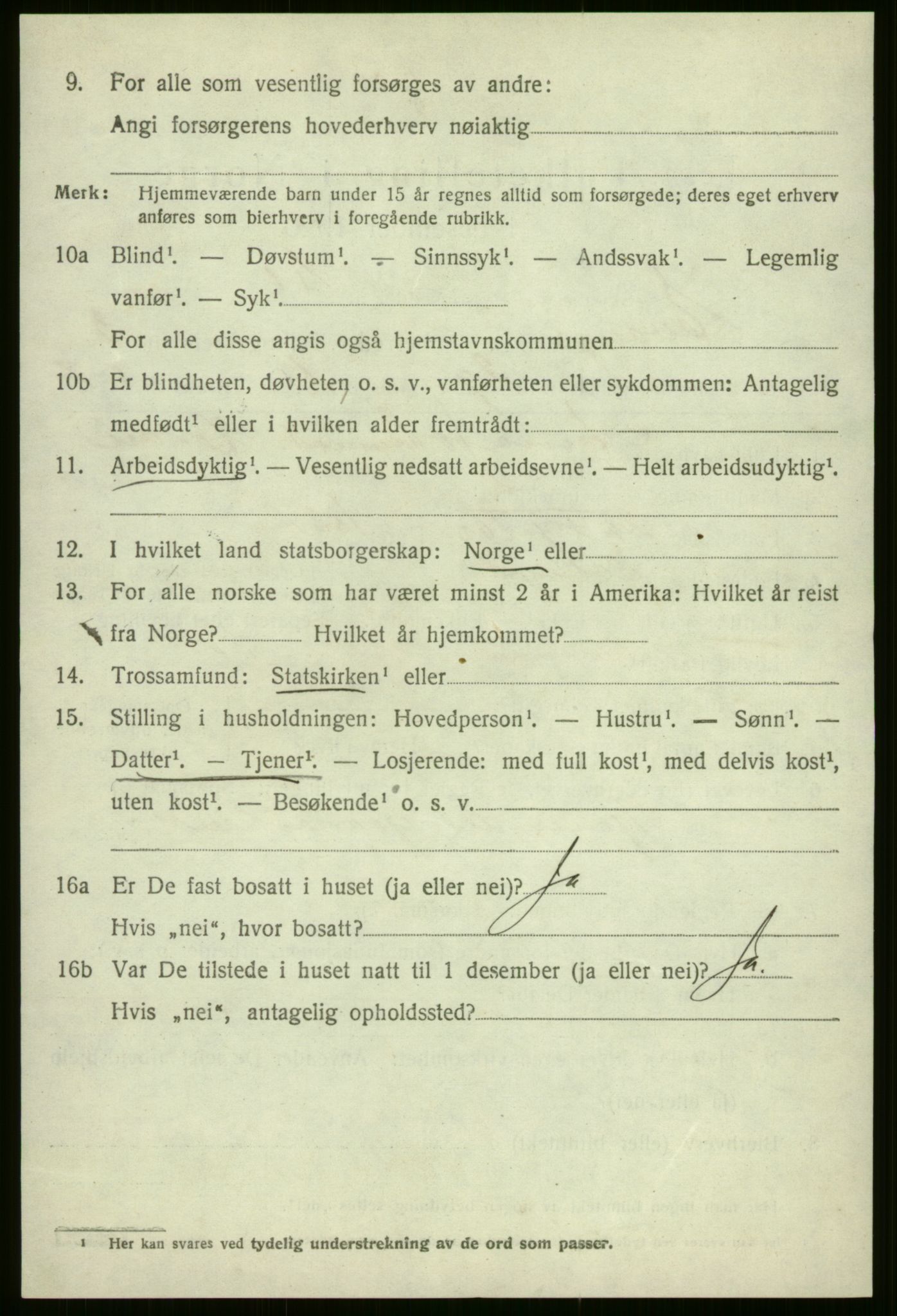 SAB, 1920 census for Evanger, 1920, p. 1346