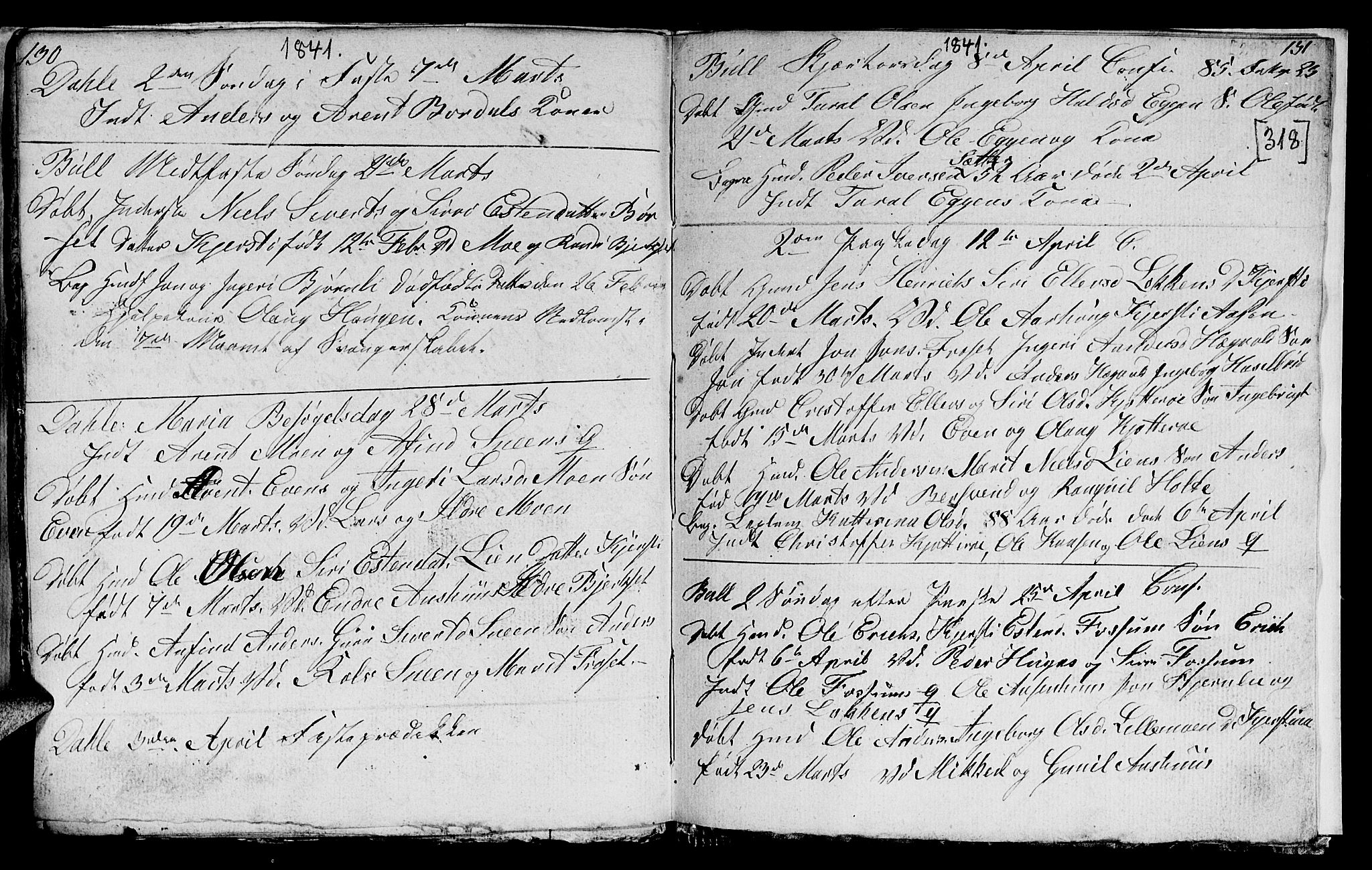 Ministerialprotokoller, klokkerbøker og fødselsregistre - Sør-Trøndelag, SAT/A-1456/689/L1042: Parish register (copy) no. 689C01, 1812-1841, p. 317-318