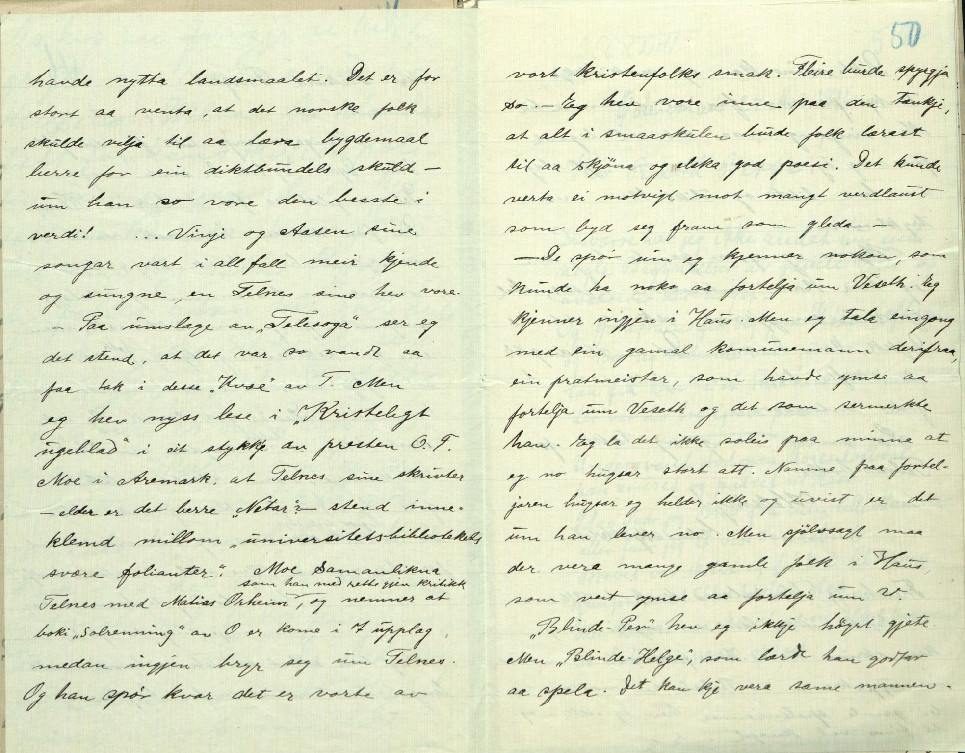 Rikard Berge, TEMU/TGM-A-1003/F/L0009/0003: 341-356 / 343 Mest brev, litt tradisjon, 1902-1925, p. 49-50