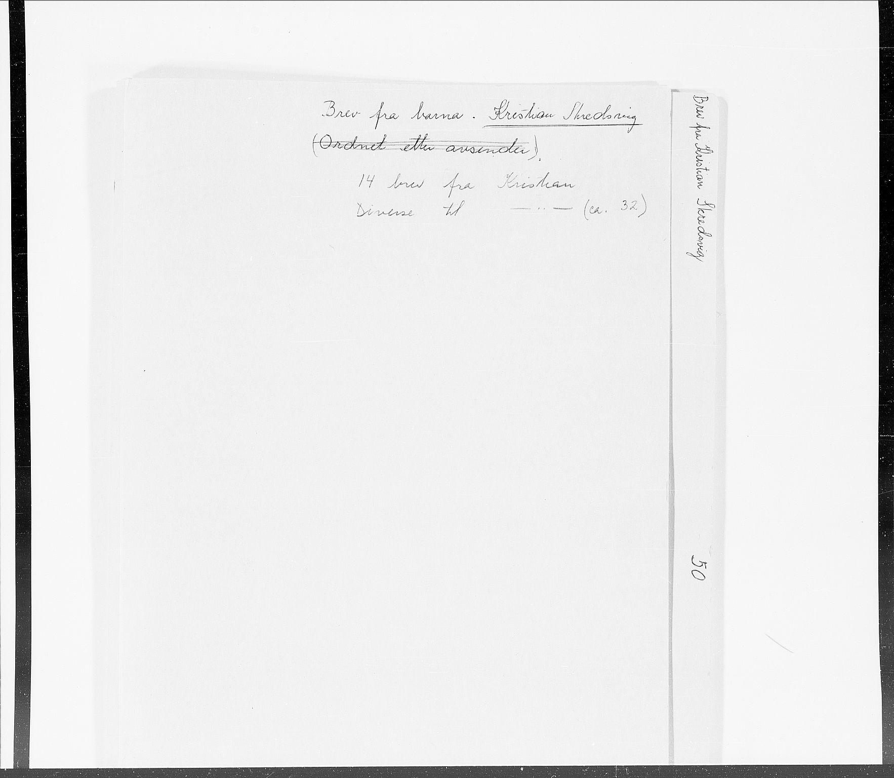 Skredsvig, Christian, RA/PA-0353/E/L0003: Brev fra og til familien, 1895-1952, p. 1