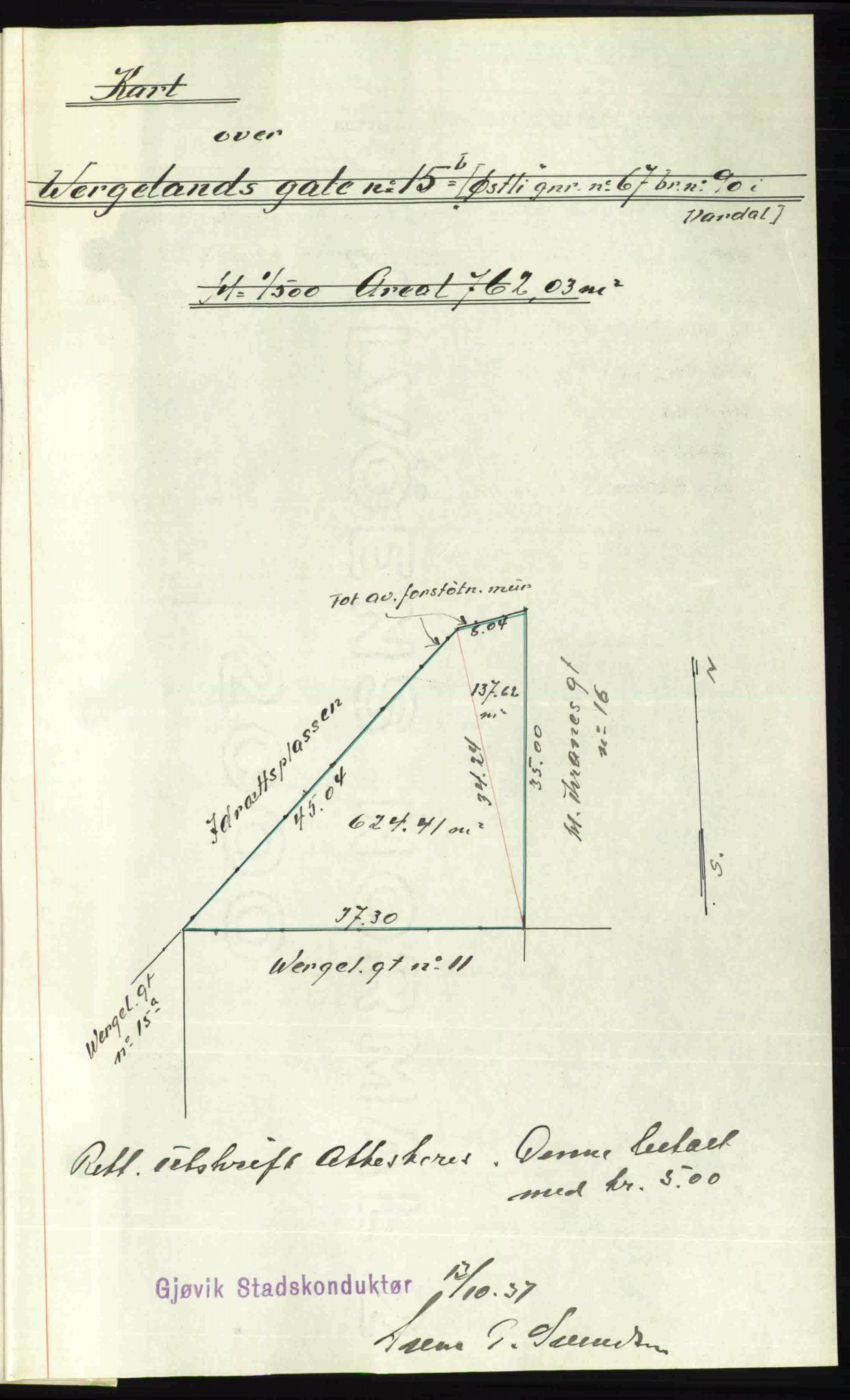 Toten tingrett, SAH/TING-006/H/Hb/Hbc/L0003: Mortgage book no. Hbc-03, 1937-1938, Diary no: : 2496/1937