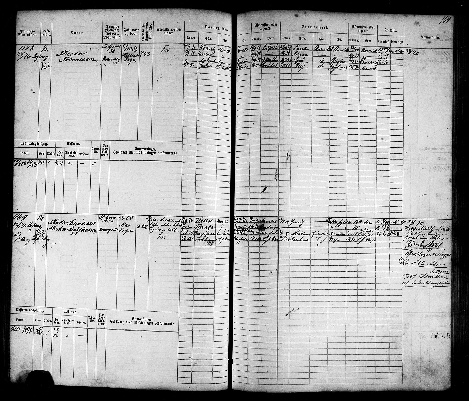 Flekkefjord mønstringskrets, AV/SAK-2031-0018/F/Fb/L0009: Hovedrulle nr 771-1533, Æ-6, 1868-1900, p. 175