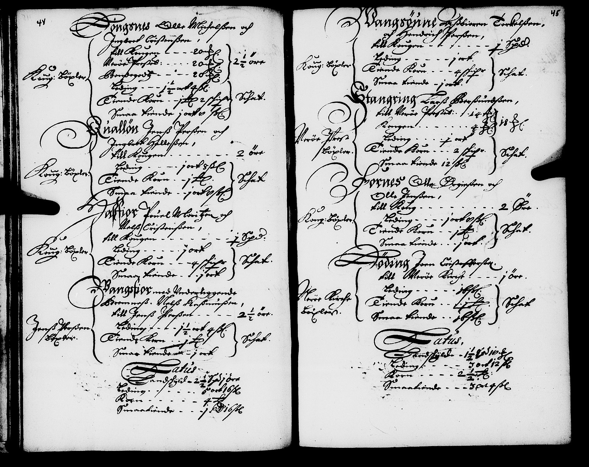 Rentekammeret inntil 1814, Realistisk ordnet avdeling, RA/EA-4070/N/Nb/Nba/L0056: Namdalen len, 1669, p. 44-45