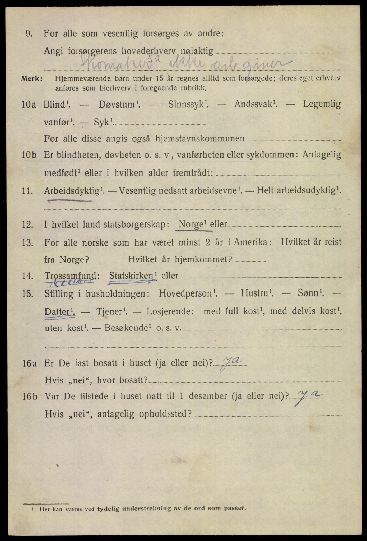 SAKO, 1920 census for Skien, 1920, p. 23159