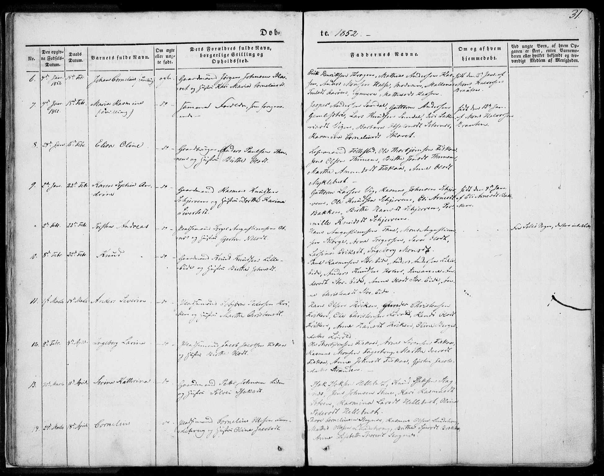 Ministerialprotokoller, klokkerbøker og fødselsregistre - Møre og Romsdal, SAT/A-1454/501/L0006: Parish register (official) no. 501A06, 1844-1868, p. 31