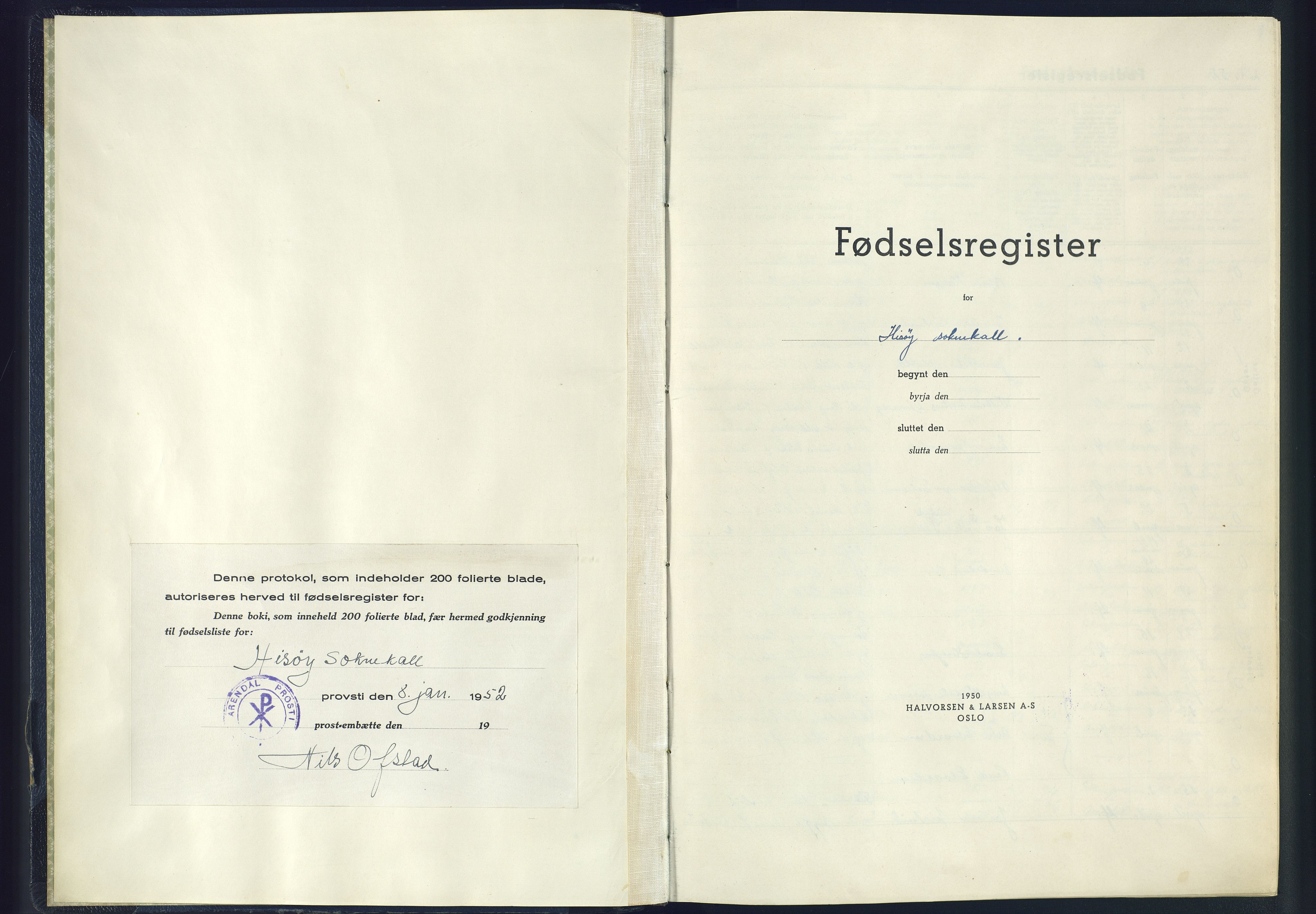 Hisøy sokneprestkontor, AV/SAK-1111-0020/J/Ja/L0002: Birth register no. A-VI-15, 1952-1983