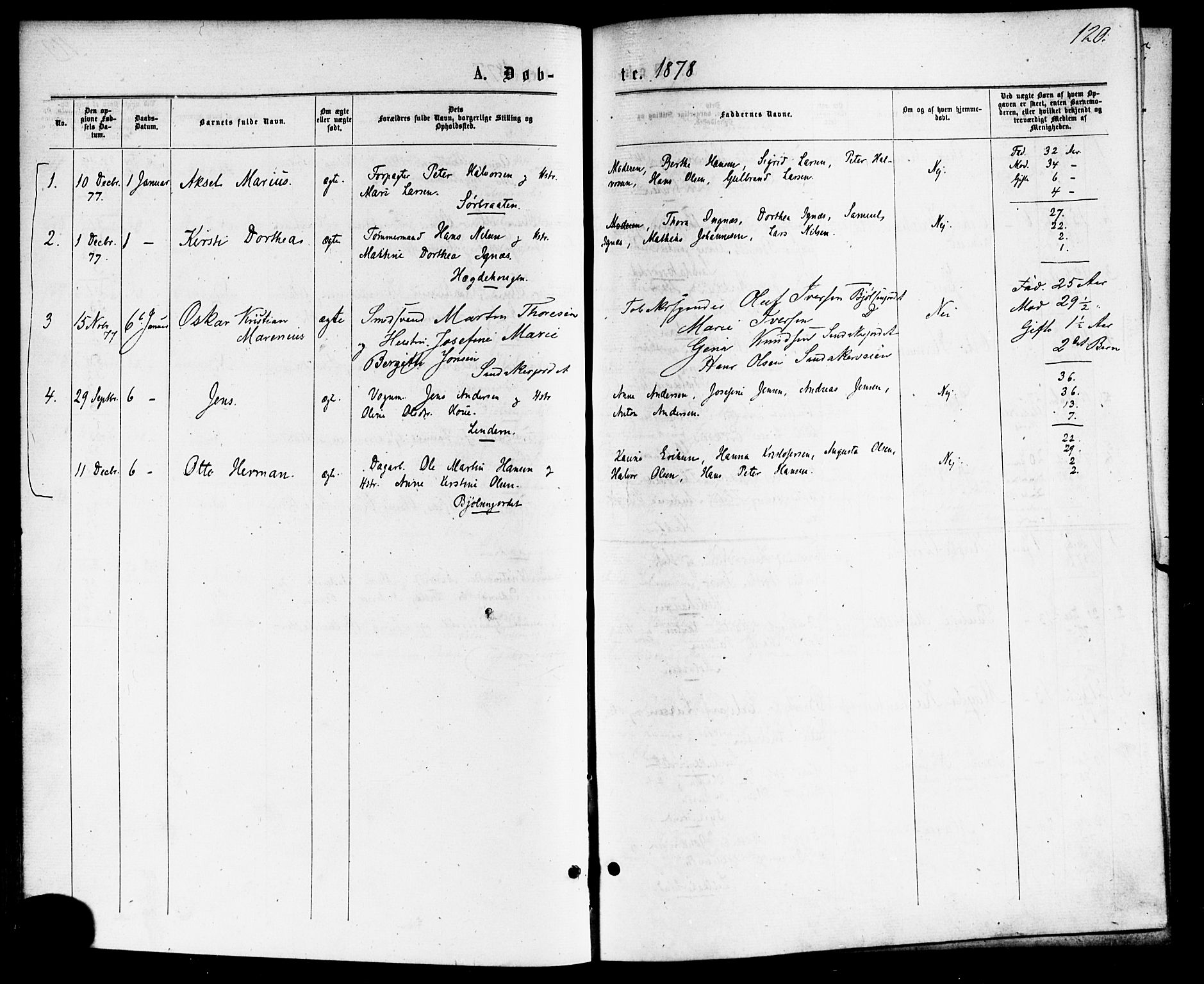 Vestre Aker prestekontor Kirkebøker, SAO/A-10025/F/Fa/L0007: Parish register (official) no. 7, 1875-1886, p. 120