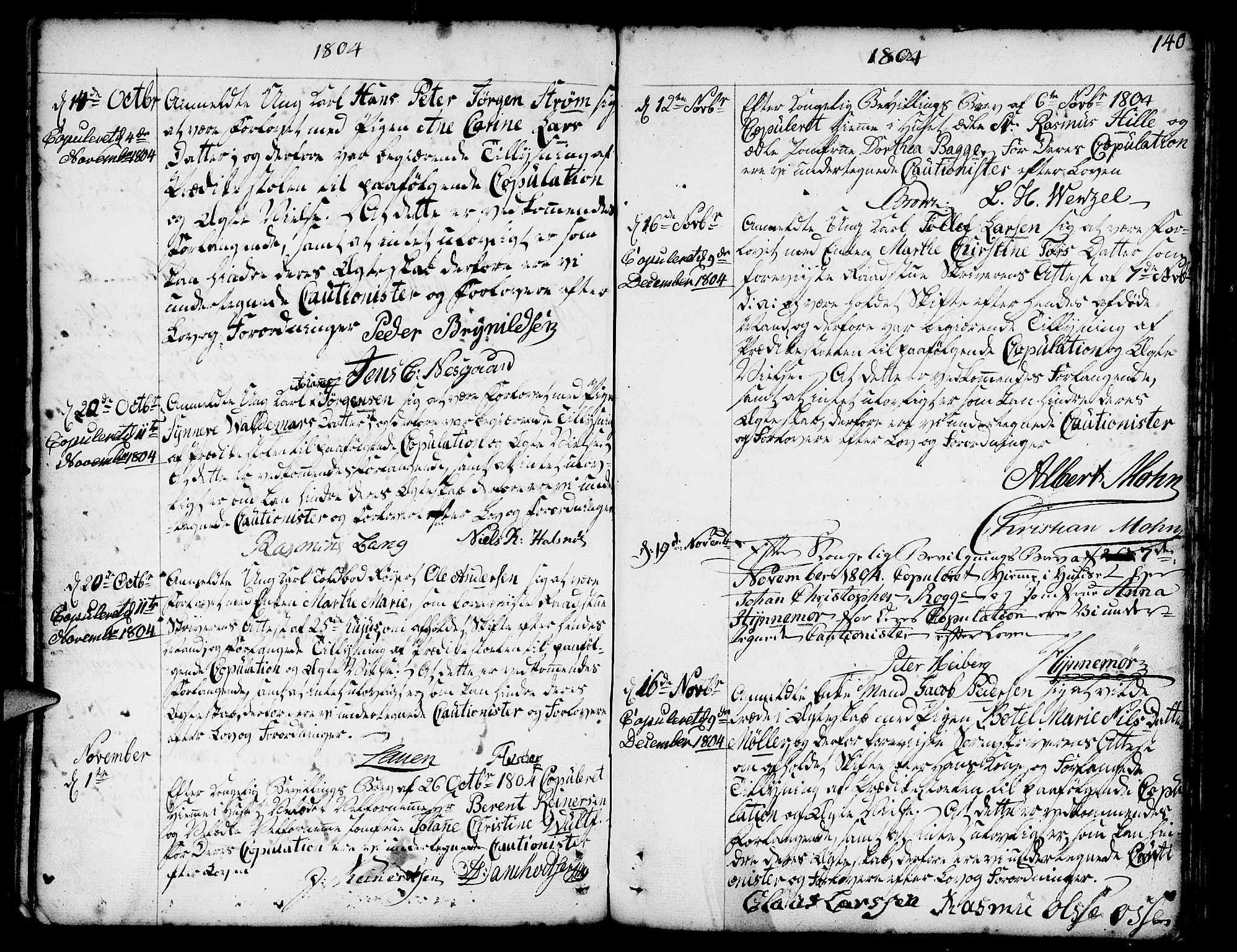 Nykirken Sokneprestembete, SAB/A-77101/H/Haa/L0008: Parish register (official) no. A 8, 1776-1814, p. 140