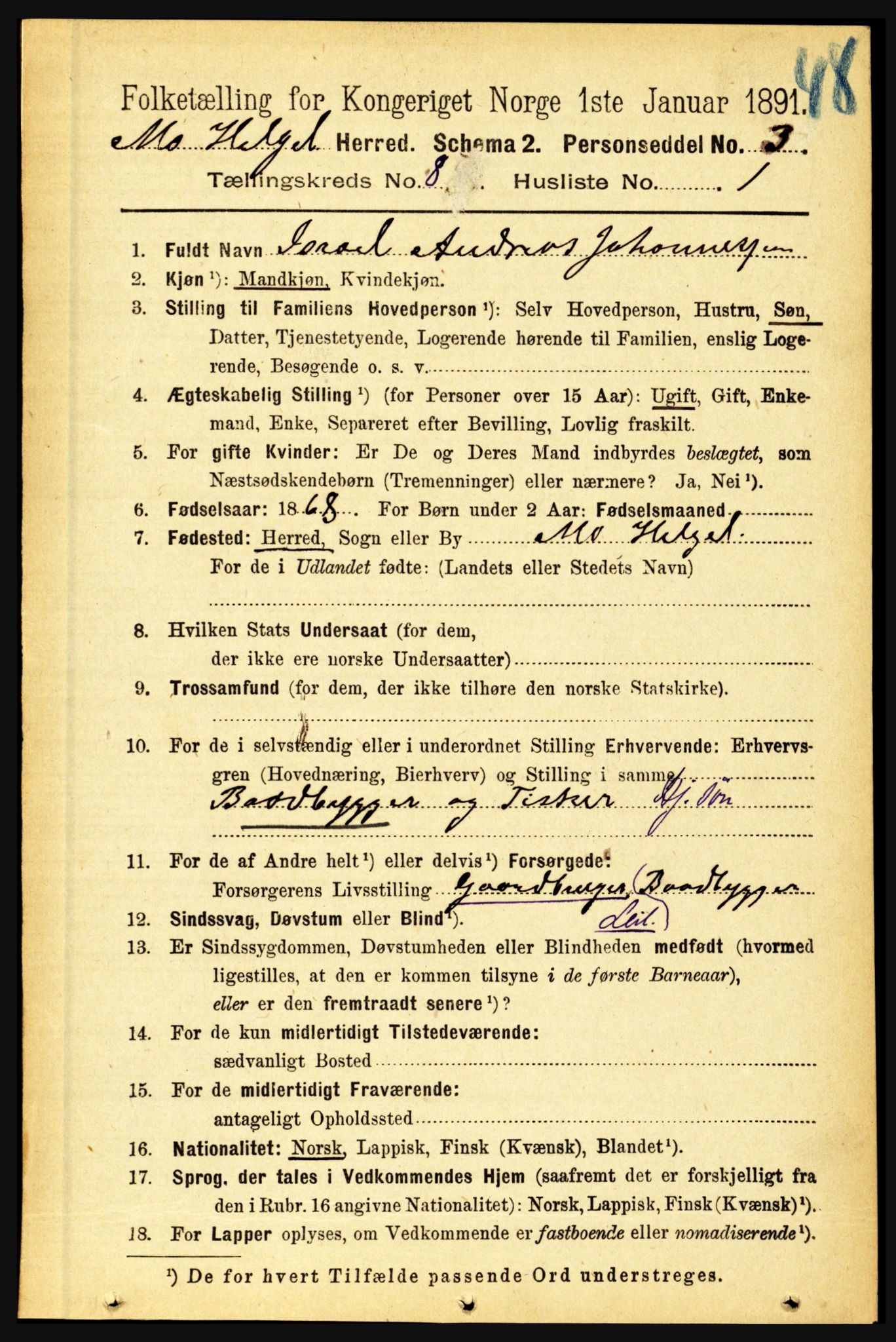 RA, 1891 census for 1833 Mo, 1891, p. 2941