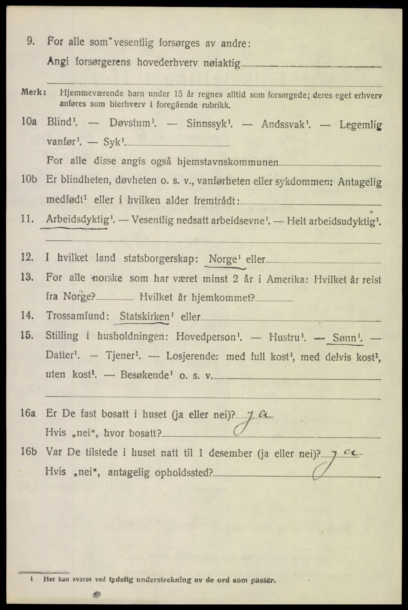 SAH, 1920 census for Etnedal, 1920, p. 2223