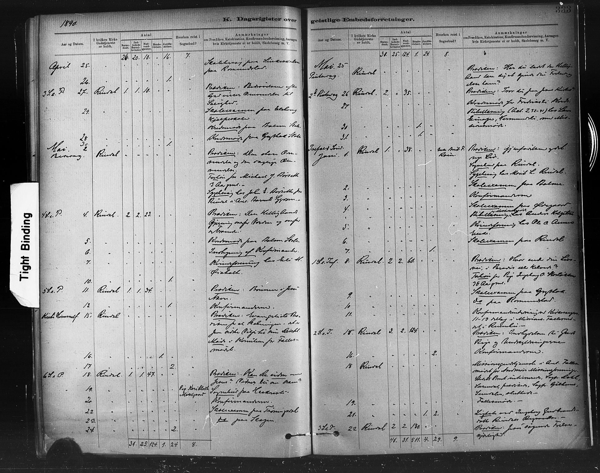 Ministerialprotokoller, klokkerbøker og fødselsregistre - Møre og Romsdal, AV/SAT-A-1454/598/L1069: Parish register (official) no. 598A03, 1882-1895, p. 333