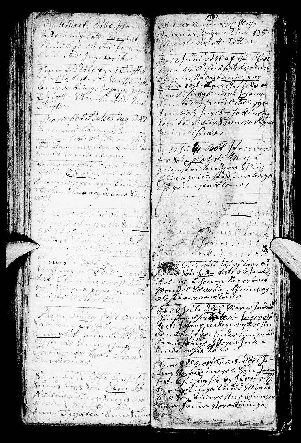 Lindås Sokneprestembete, SAB/A-76701/H/Haa: Parish register (official) no. A 1, 1699-1746, p. 135