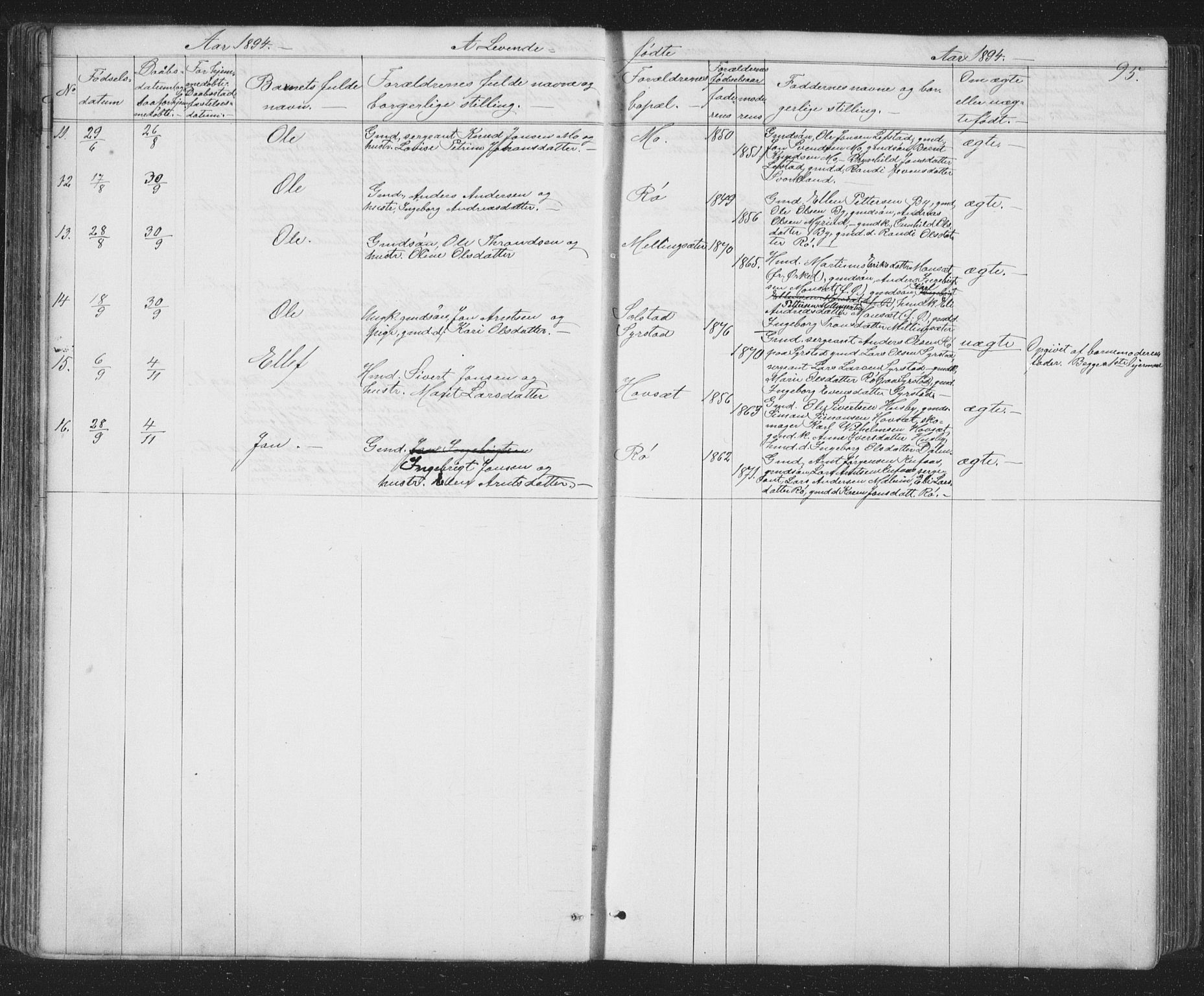 Ministerialprotokoller, klokkerbøker og fødselsregistre - Sør-Trøndelag, SAT/A-1456/667/L0798: Parish register (copy) no. 667C03, 1867-1929, p. 95