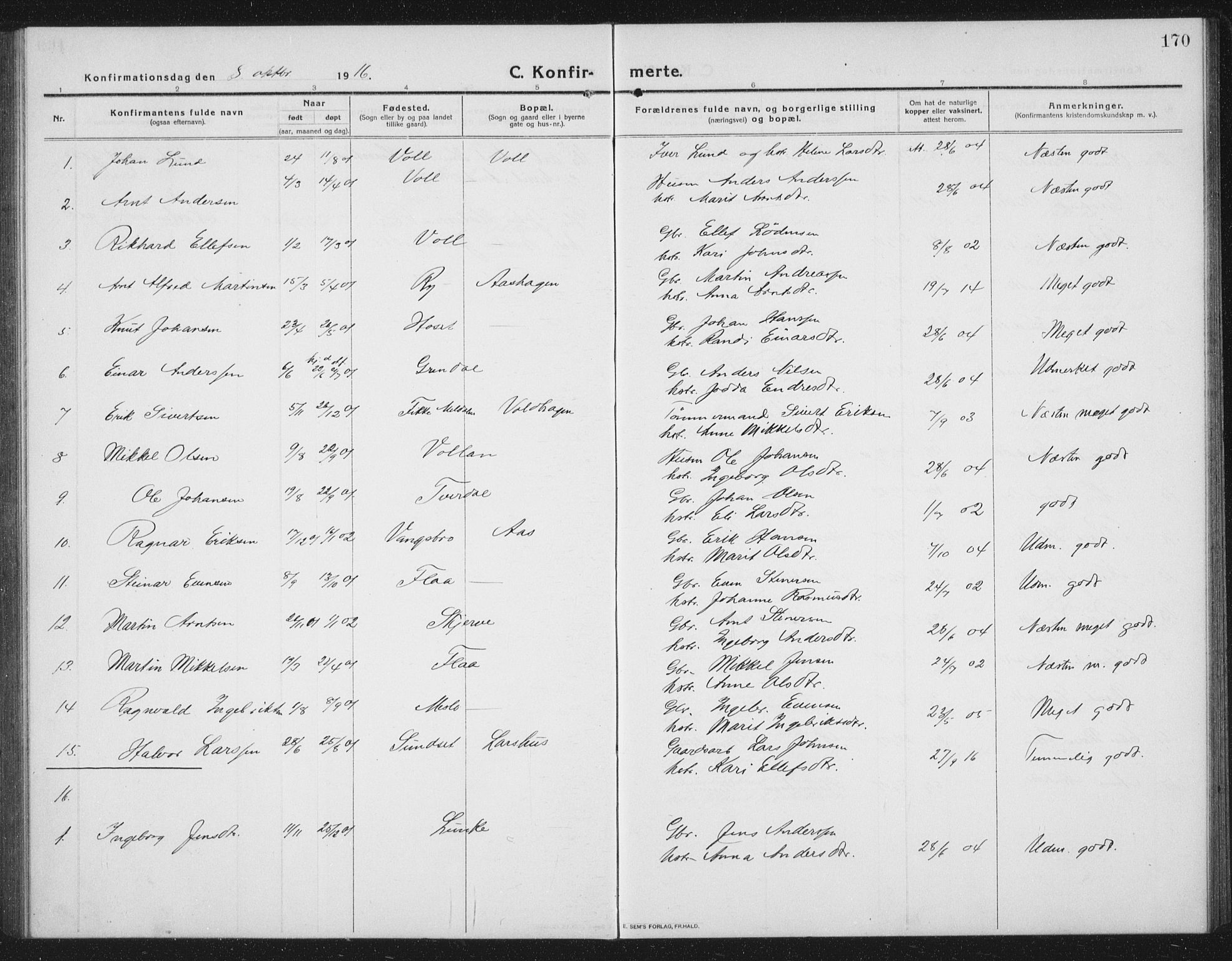 Ministerialprotokoller, klokkerbøker og fødselsregistre - Sør-Trøndelag, SAT/A-1456/674/L0877: Parish register (copy) no. 674C04, 1913-1940, p. 170