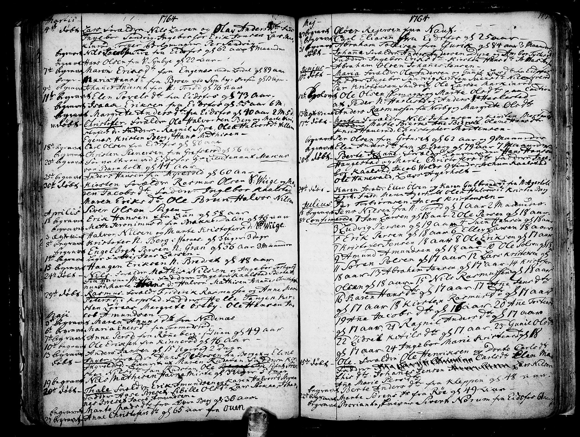 Hof kirkebøker, AV/SAKO-A-64/F/Fa/L0002: Parish register (official) no. I 2, 1746-1781, p. 116-117