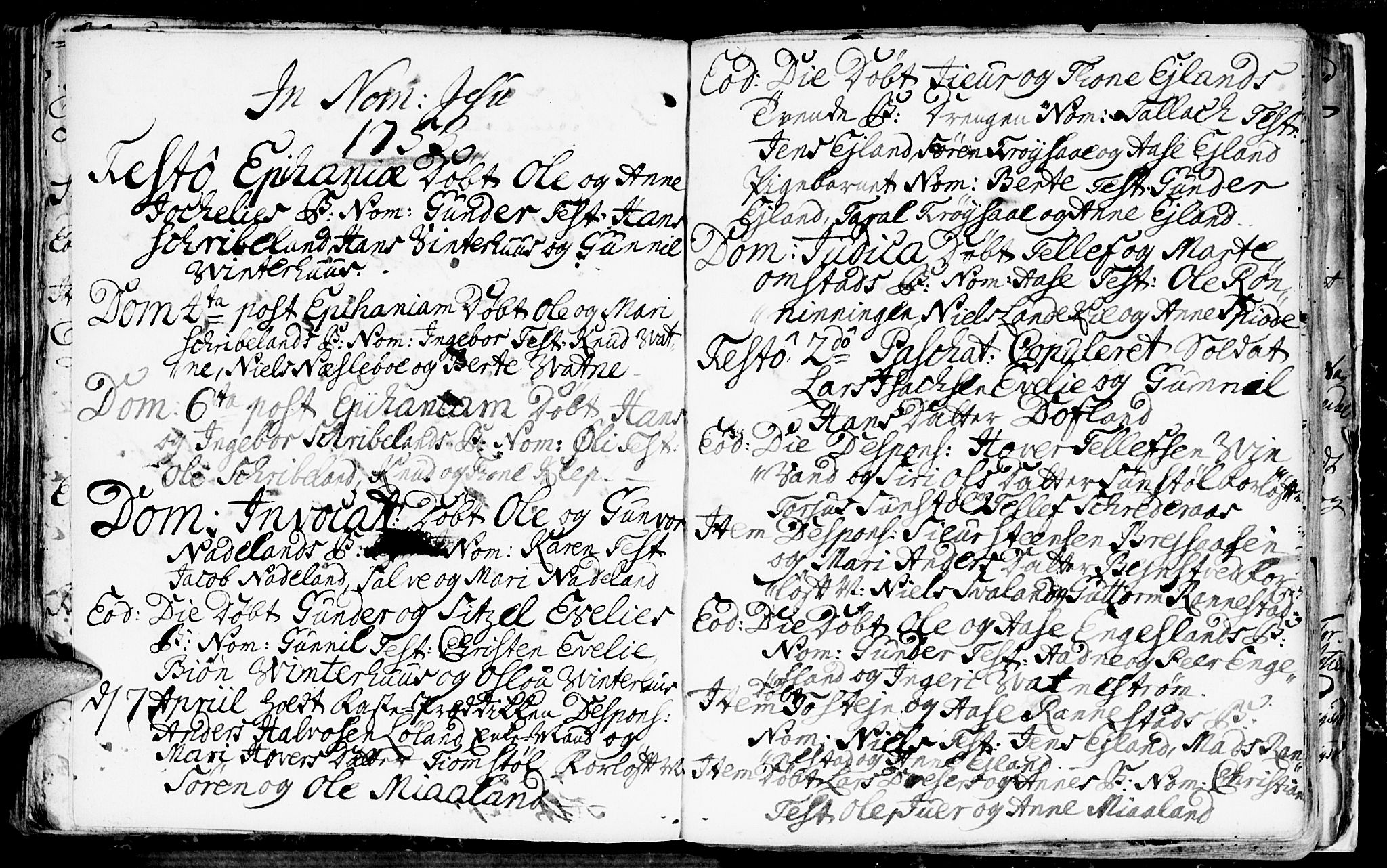 Evje sokneprestkontor, AV/SAK-1111-0008/F/Fa/Fac/L0001: Parish register (official) no. A 1, 1705-1764, p. 281-282