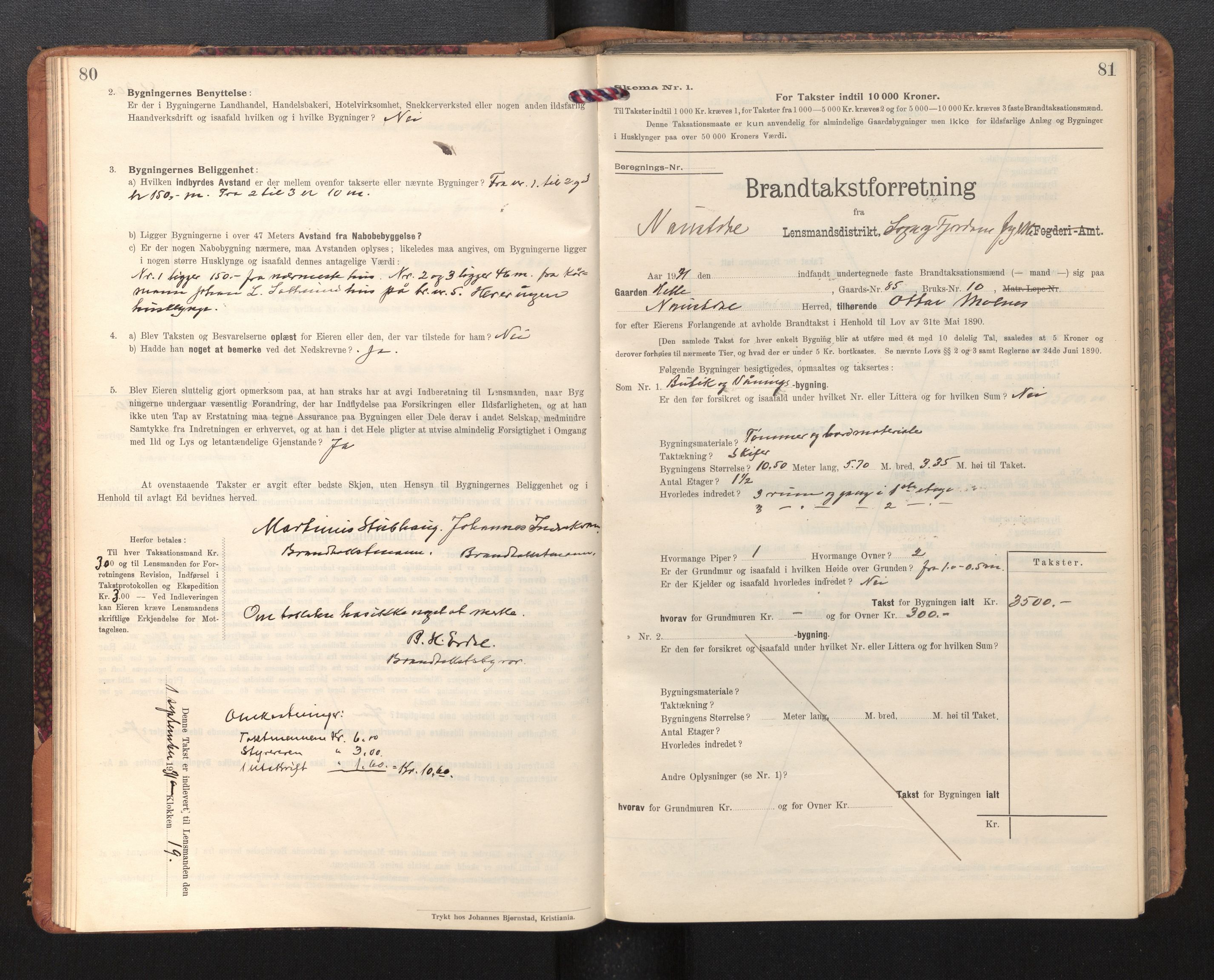 Lensmannen i Naustdal, AV/SAB-A-29501/0012/L0002: Branntakstprotokoll, skjematakst, 1911-1953, p. 80-81