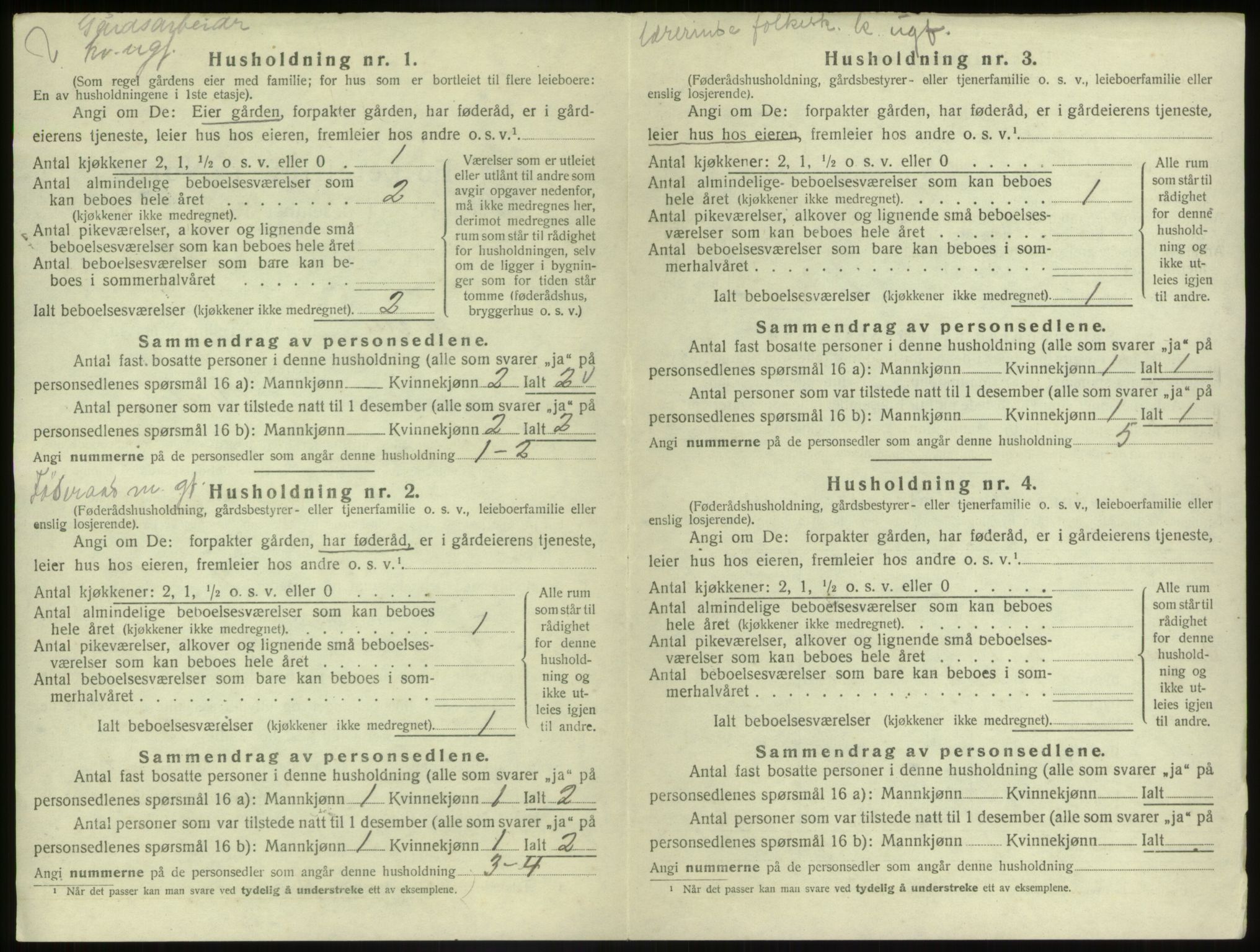 SAB, 1920 census for Jølster, 1920, p. 444