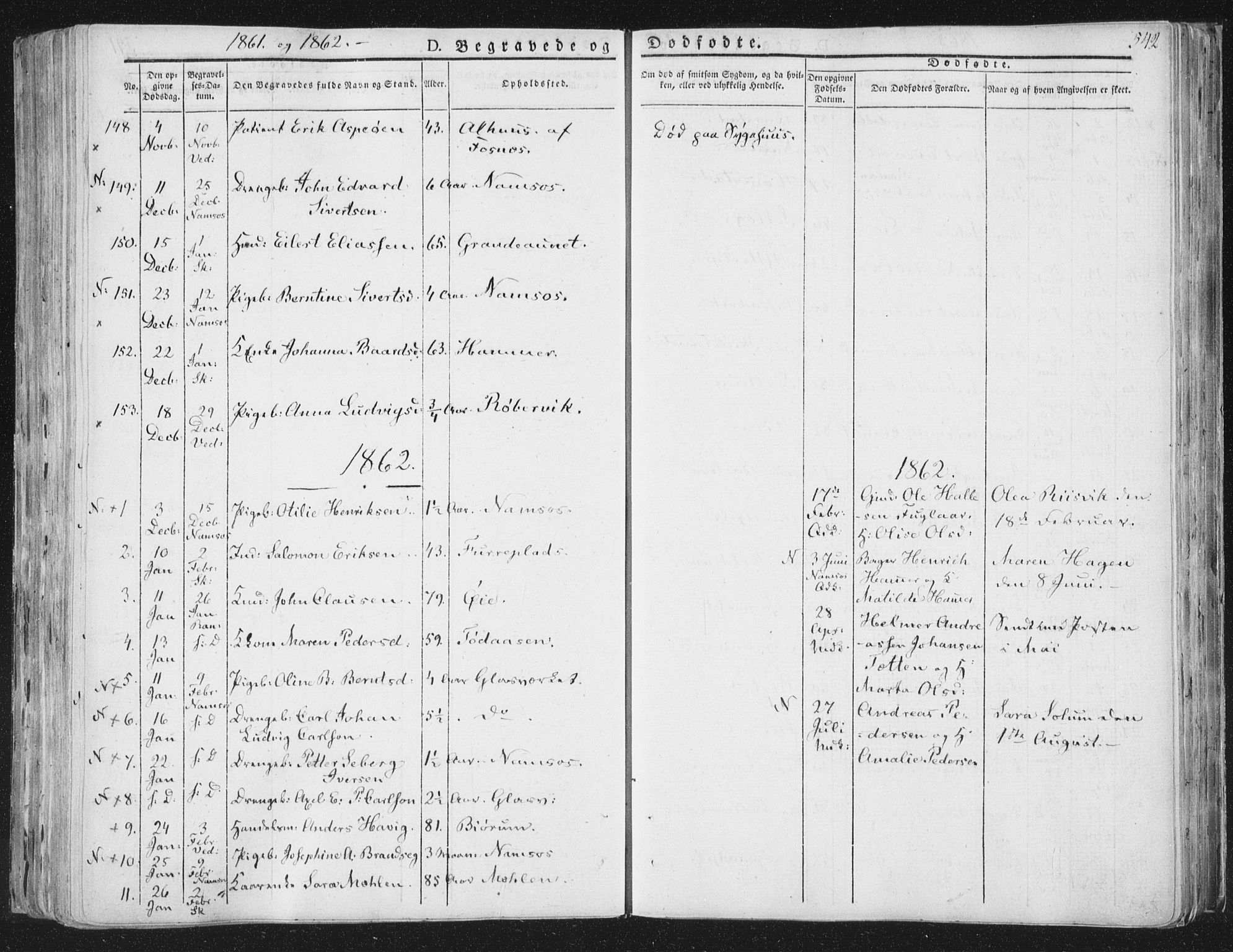 Ministerialprotokoller, klokkerbøker og fødselsregistre - Nord-Trøndelag, SAT/A-1458/764/L0552: Parish register (official) no. 764A07b, 1824-1865, p. 542
