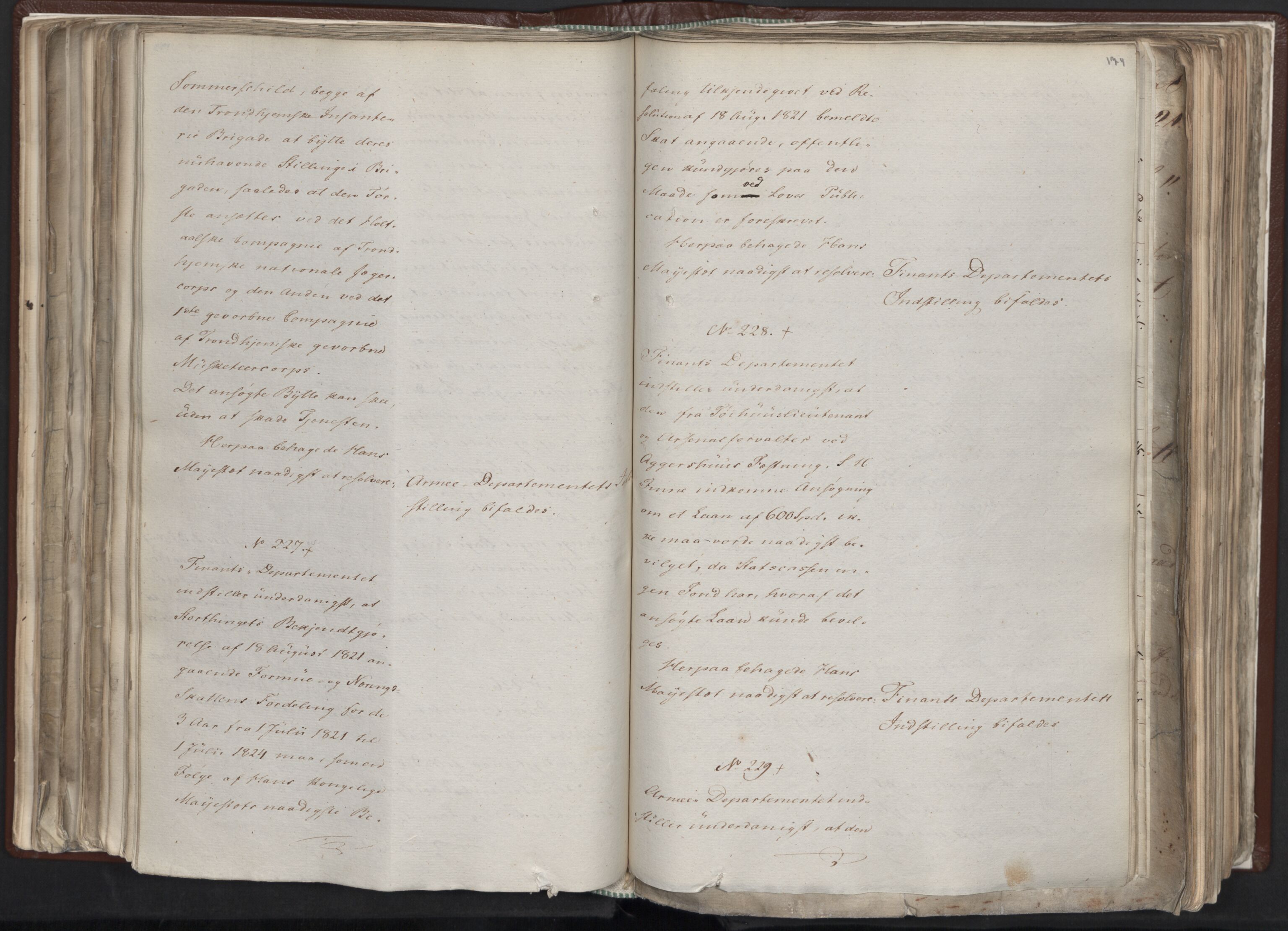 Statsrådssekretariatet, AV/RA-S-1001/A/Ab/L0012: Kgl. res. nr. 5679-6008 II, 1821, p. 173b-174a