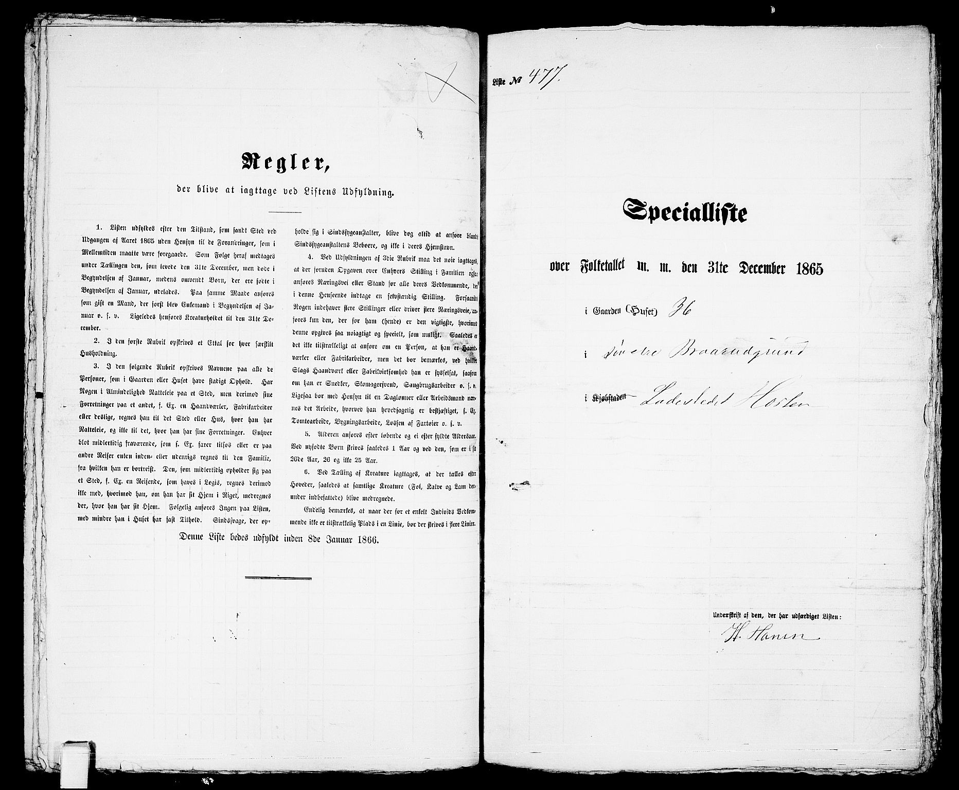 RA, 1865 census for Horten, 1865, p. 997