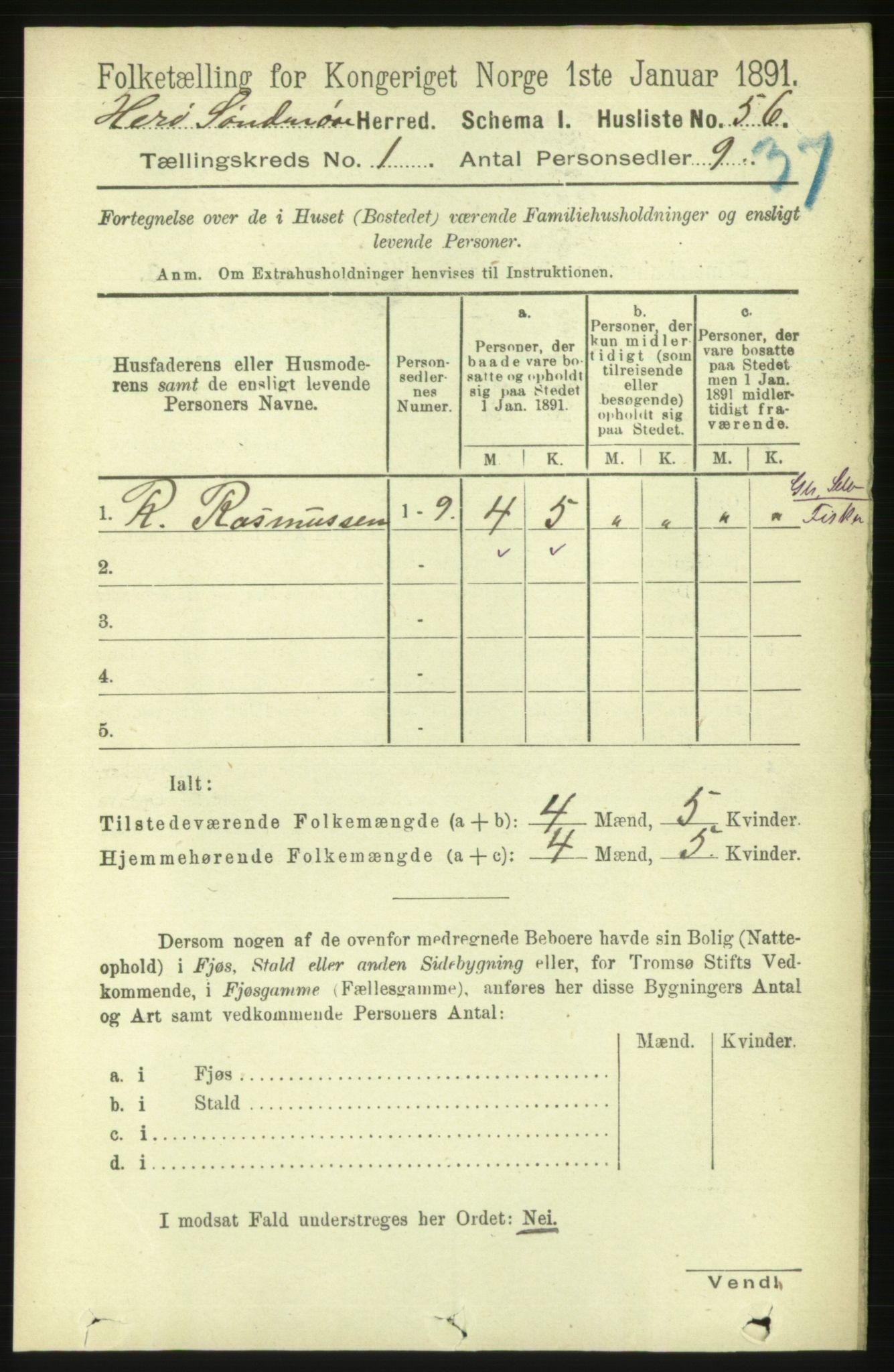 RA, 1891 census for 1515 Herøy, 1891, p. 84