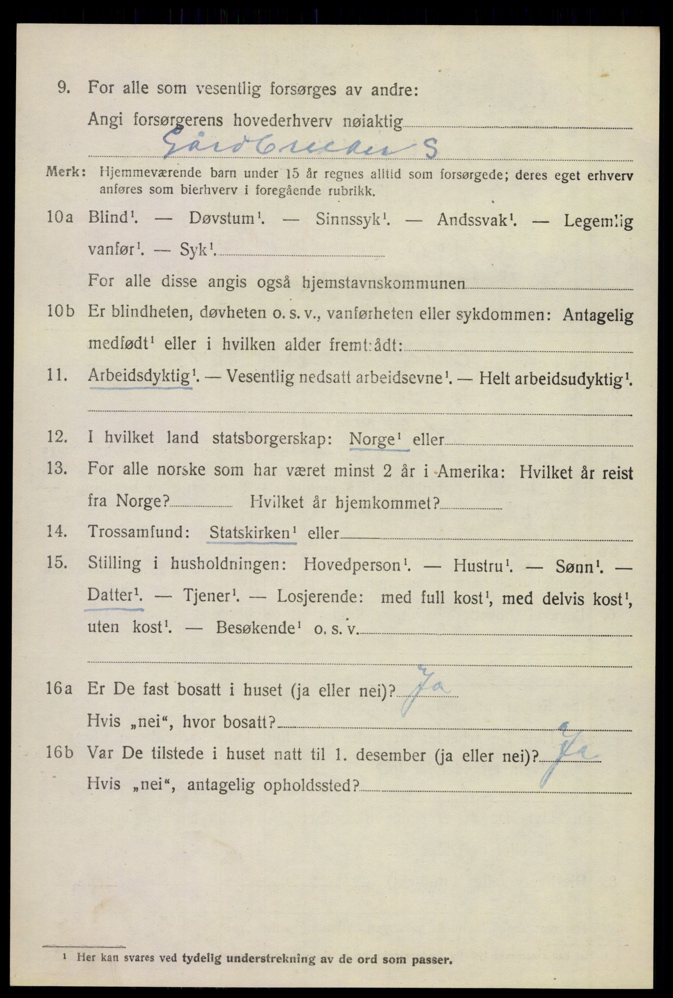 SAKO, 1920 census for Stokke, 1920, p. 2067